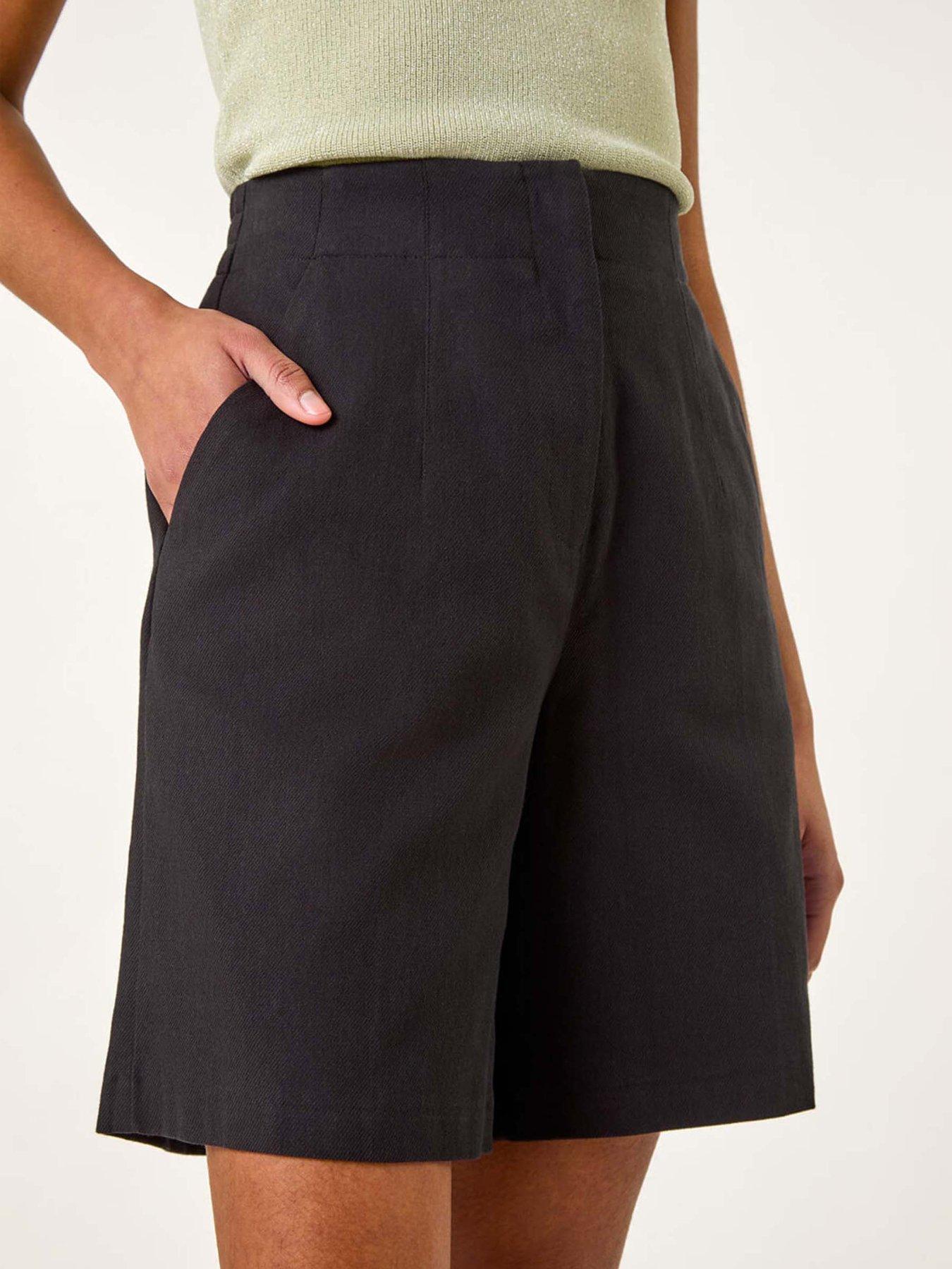  image of roman-smart-twill-pocket-shorts-black