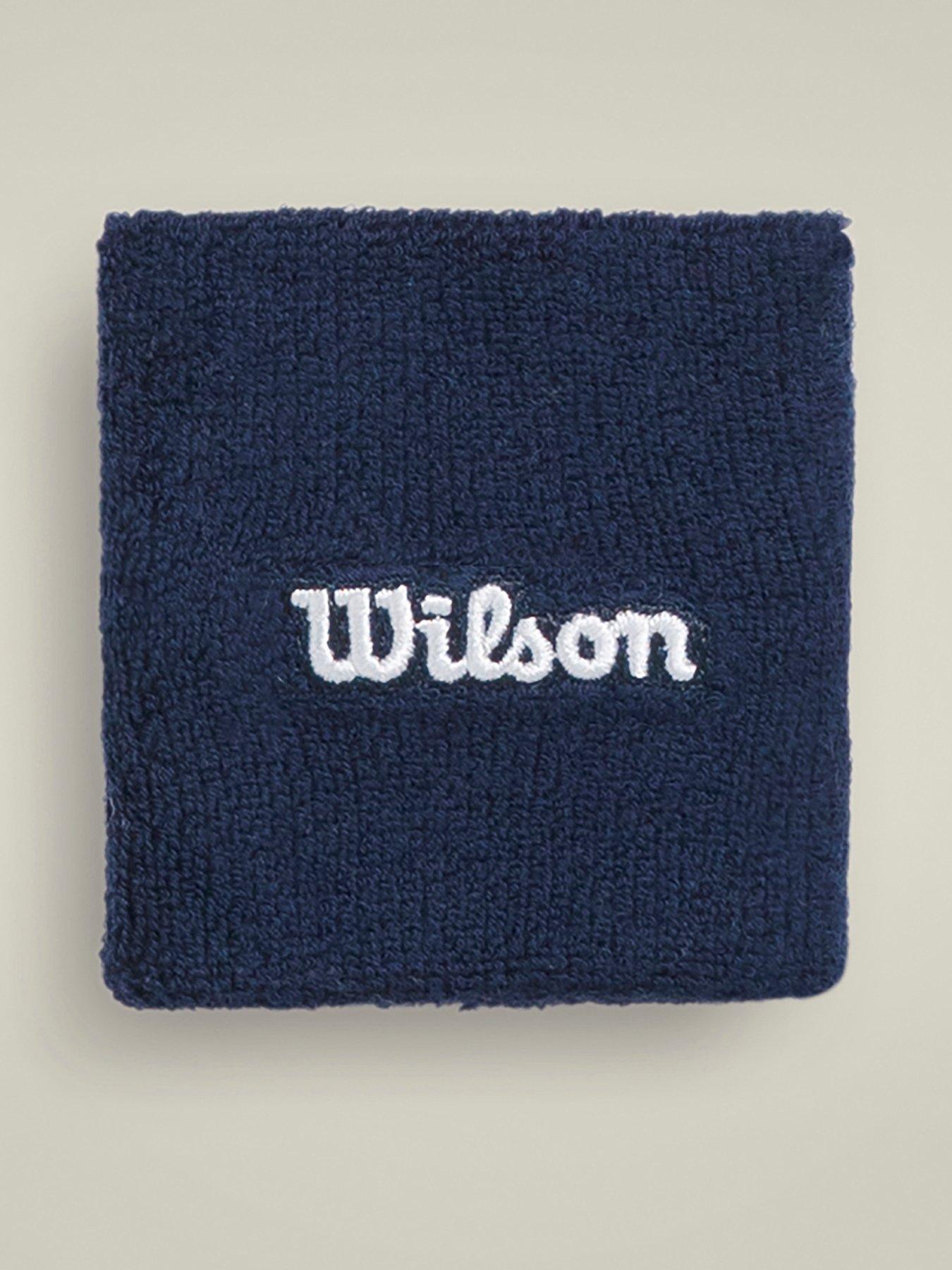 Wilson Unisex Tennis Terry Logo Wristband - Navy