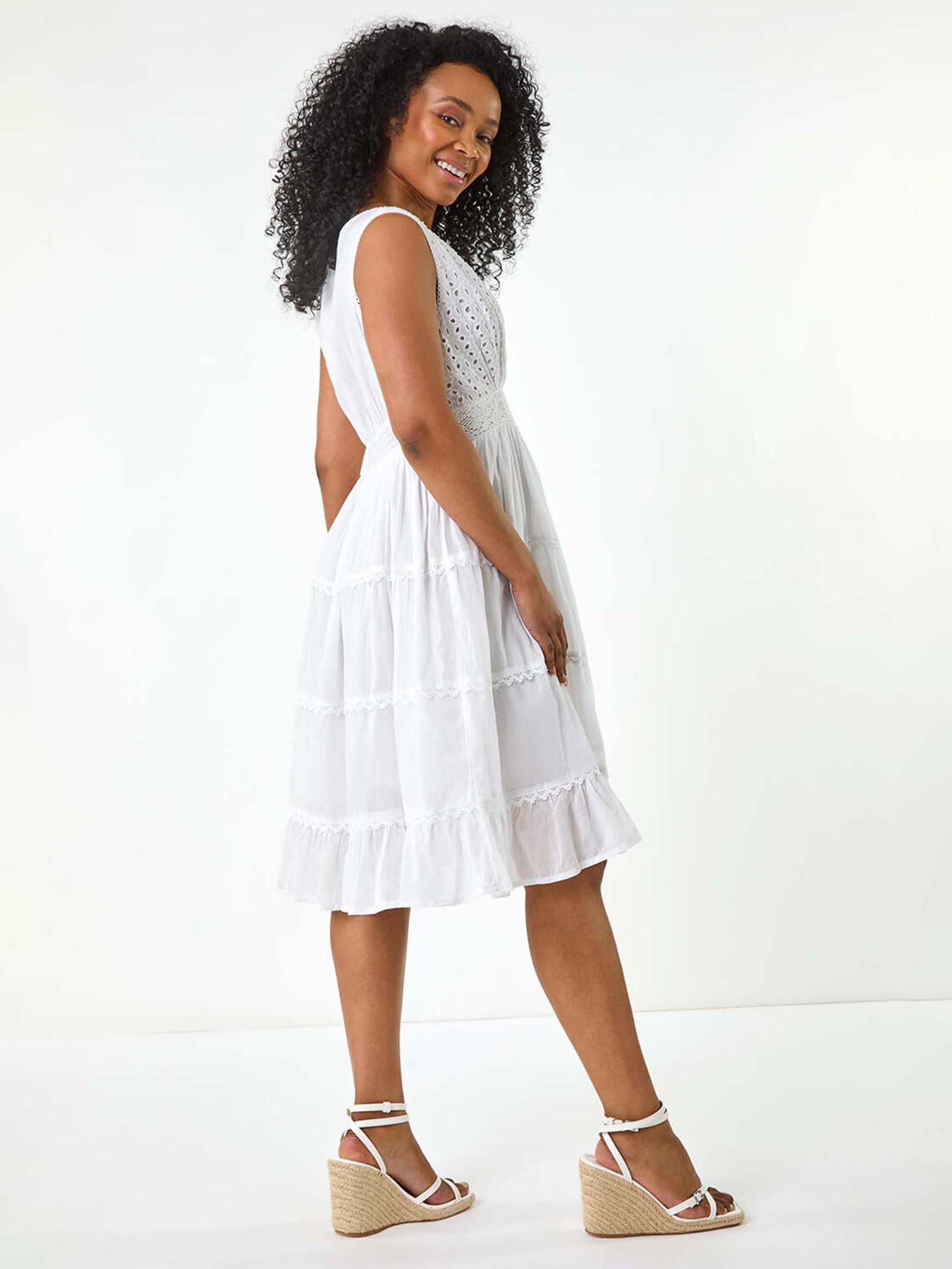 stillFront image of roman-petite-embroidered-lace-trim-dress-white