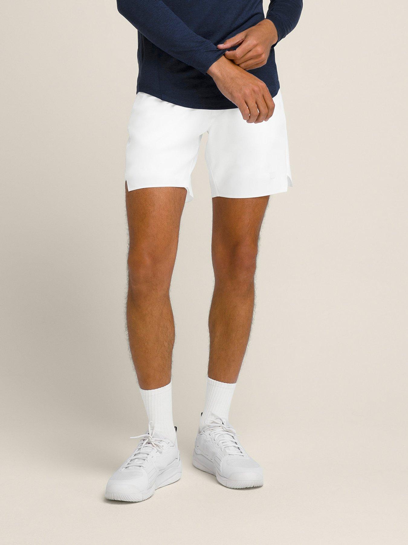 undefined Mens Tennis 7 Inch Tournament Short - White