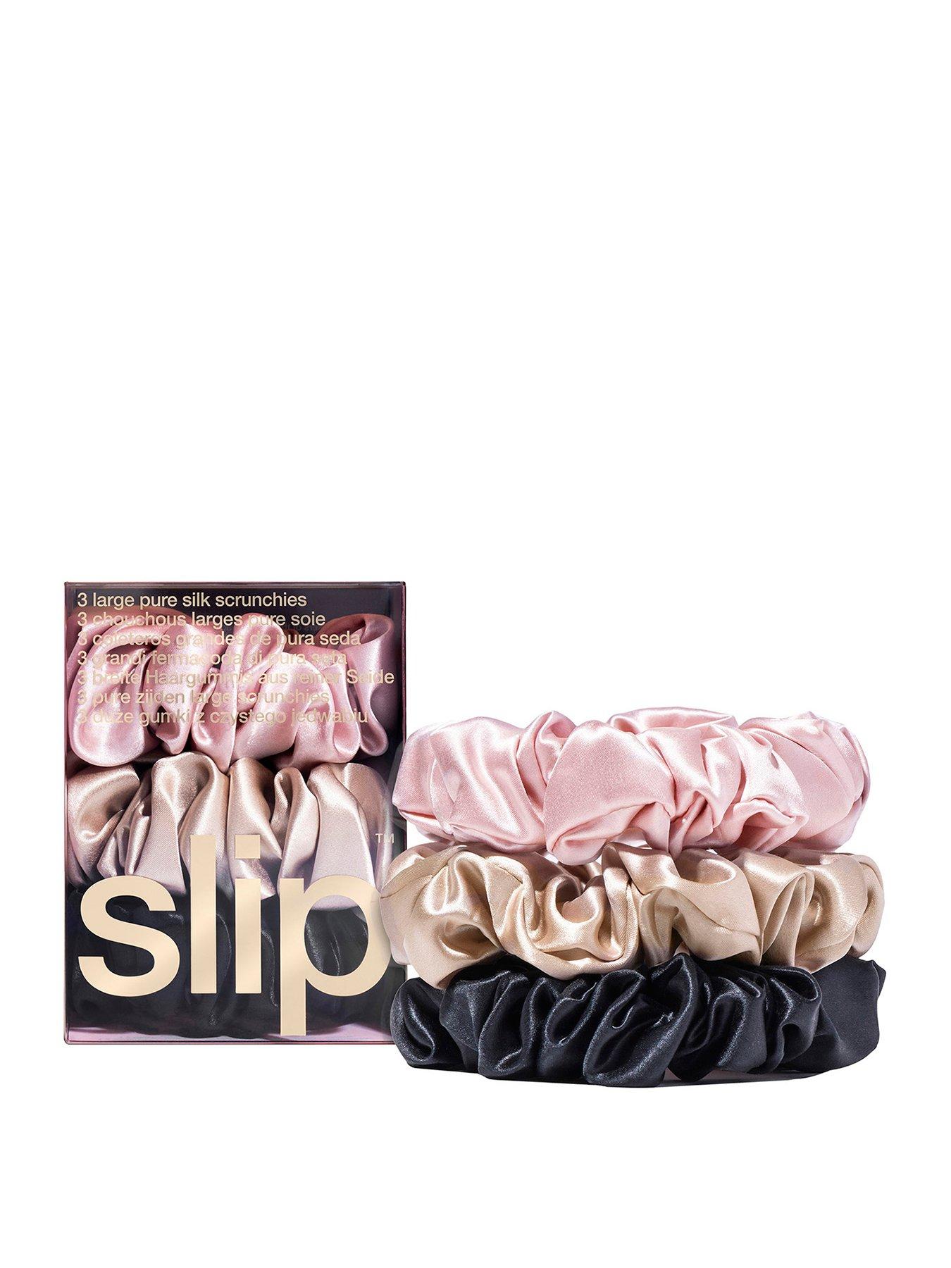 front image of slip-pure-silk-large-scrunchies-set