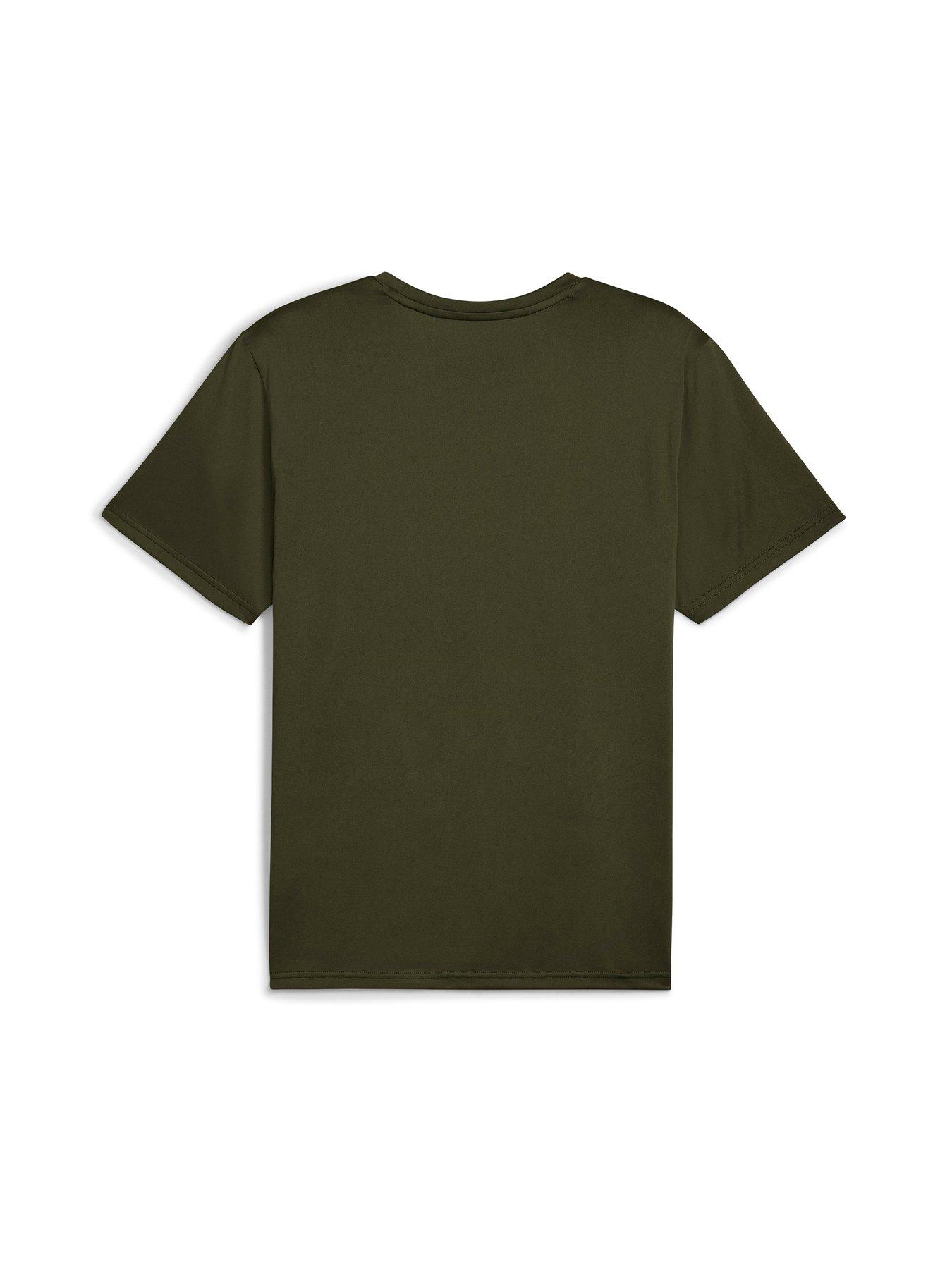 Image 2 of 2 of Puma Mens Training Essentials Solid Cat T-Shirt - Green
