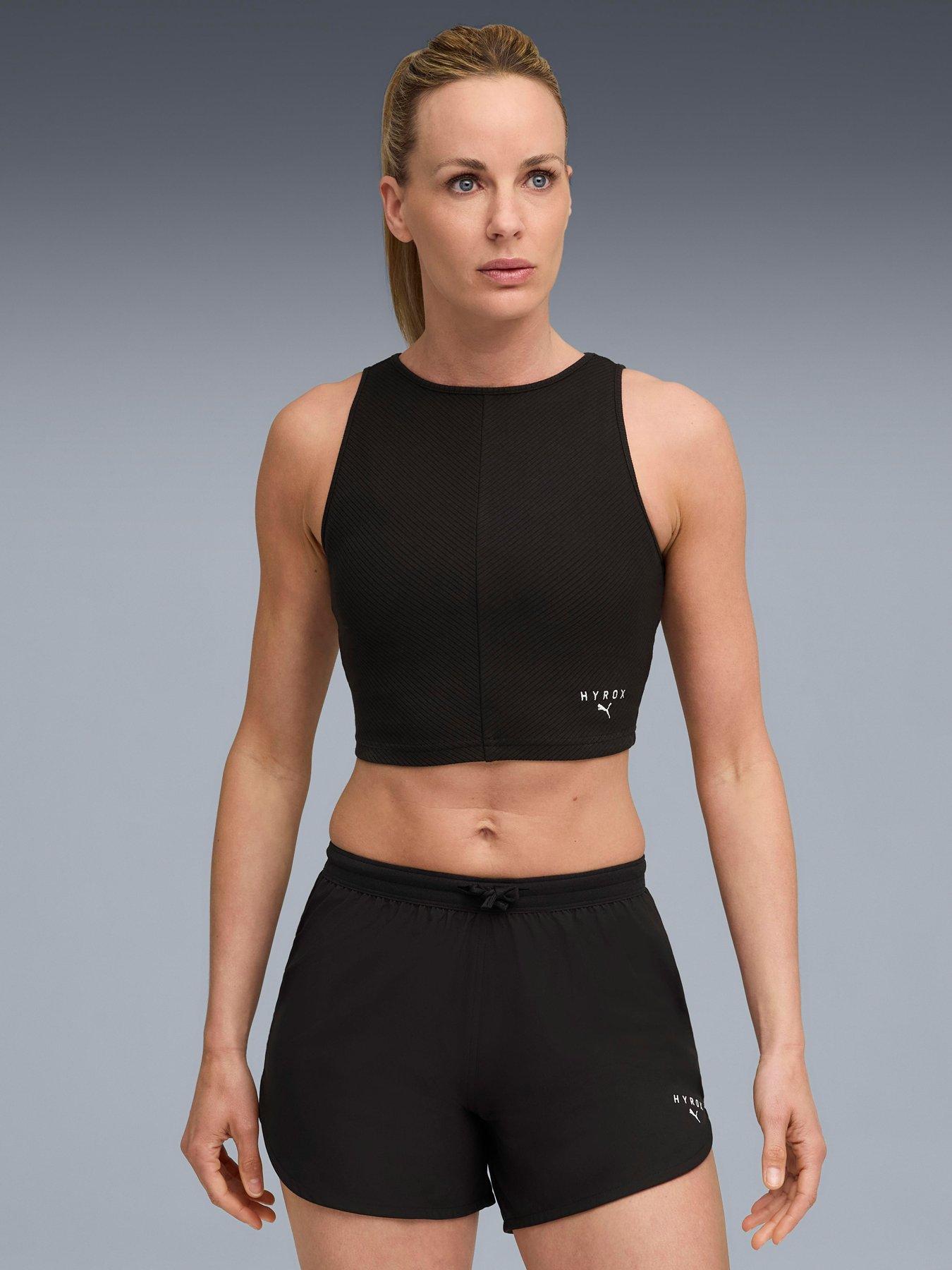 Puma Womens X Hyrox Rib Crop Tank - Black