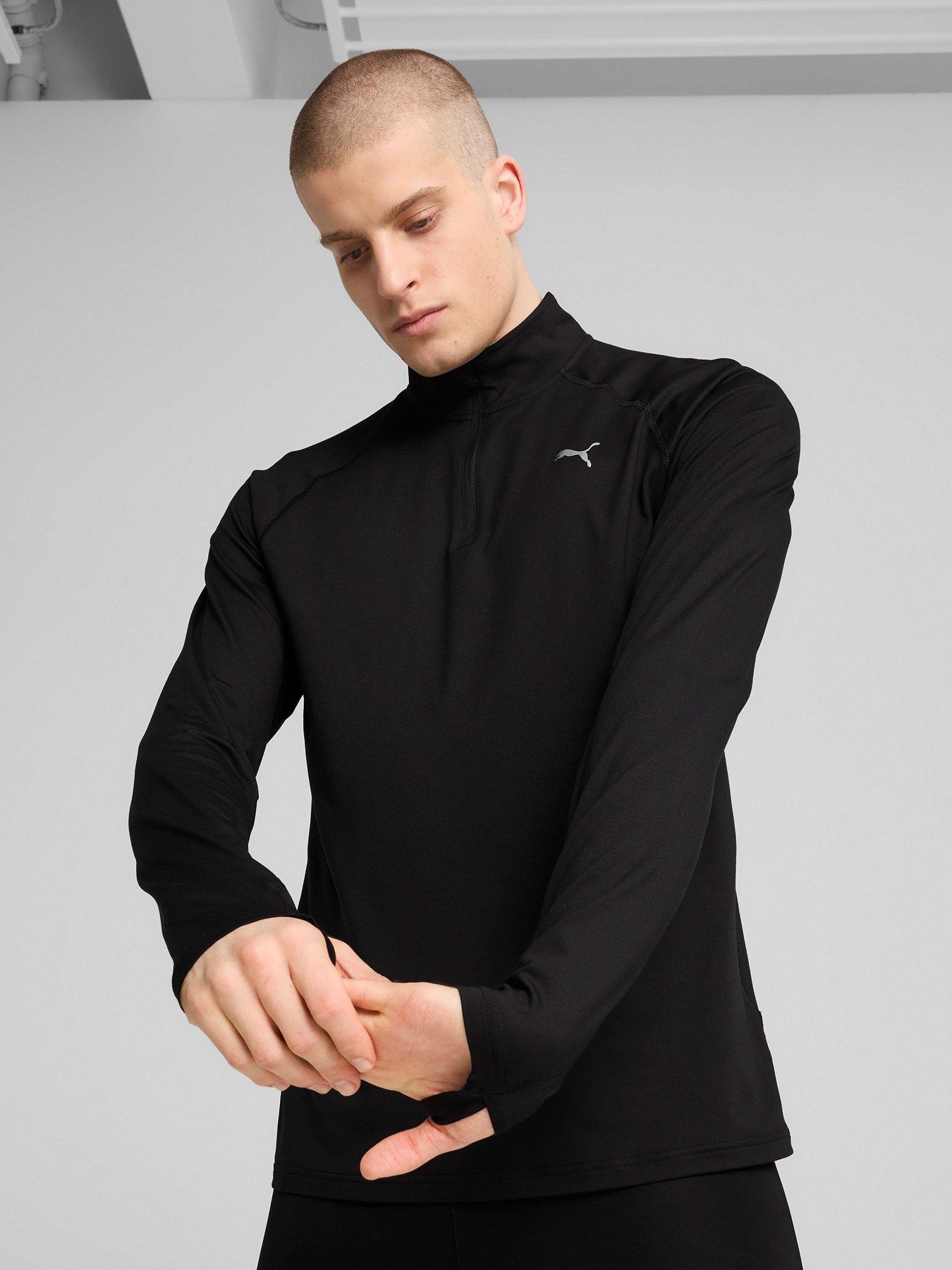 Image 1 of 6 of Puma Mens Running Velocity Cloudspun 1/4 Zip - Black