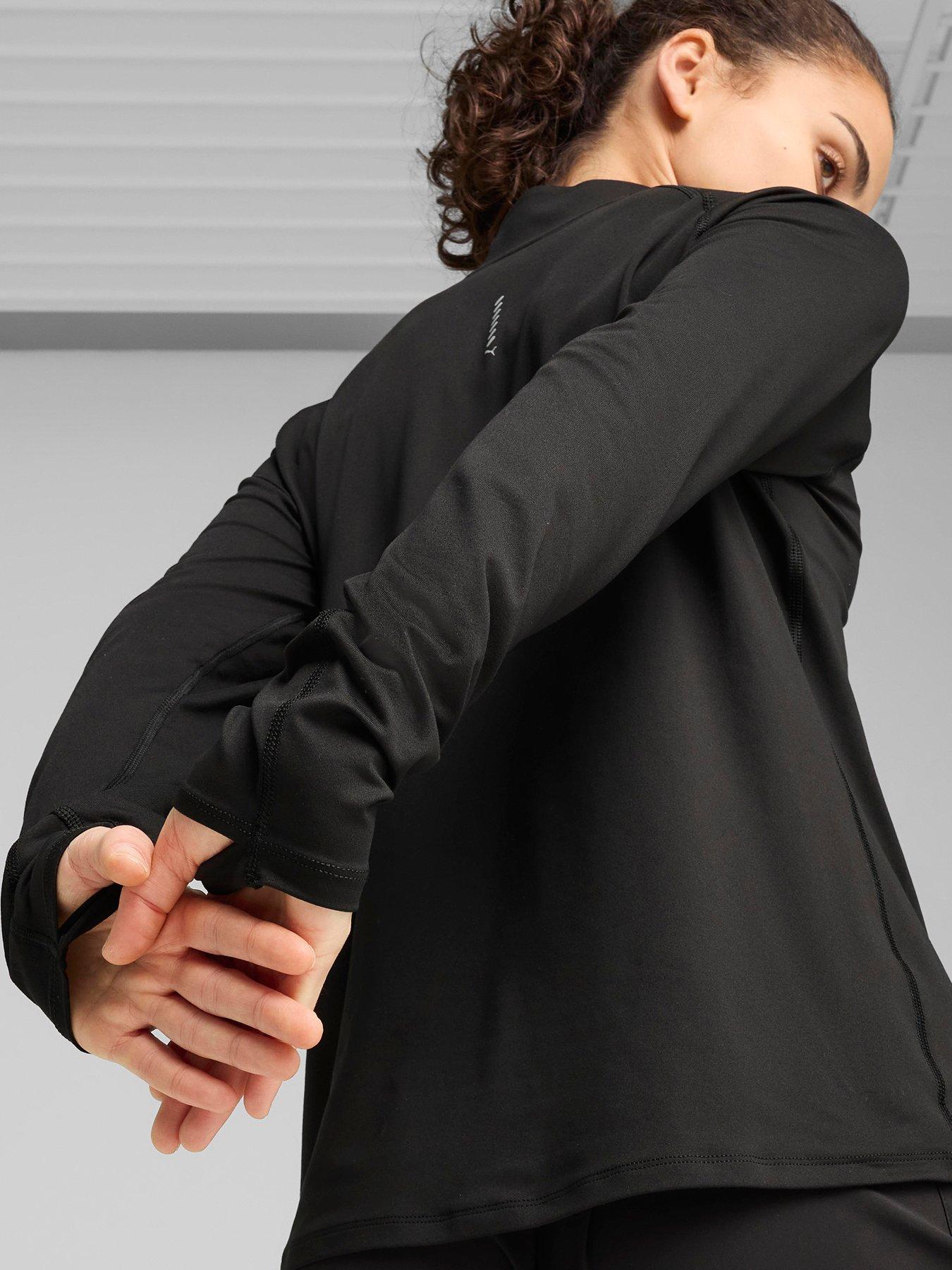 Image 4 of 4 of Puma Womens Running Velocity Cloudspun 1/4 Zip - Black