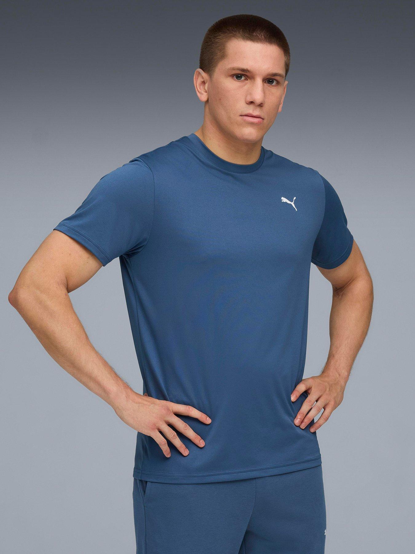 undefined Mens Training Essentials Solid Cat T-Shirt - Blue