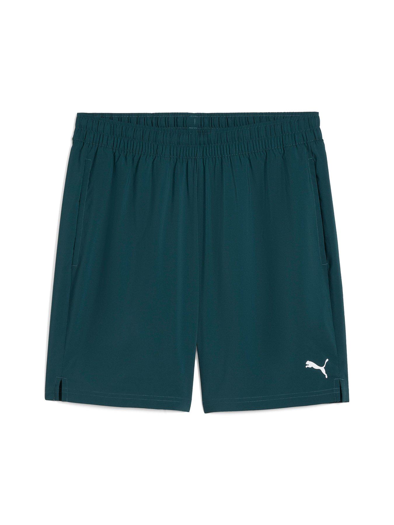  image of puma-mens-training-essentials-7inch-woven-shorts-green