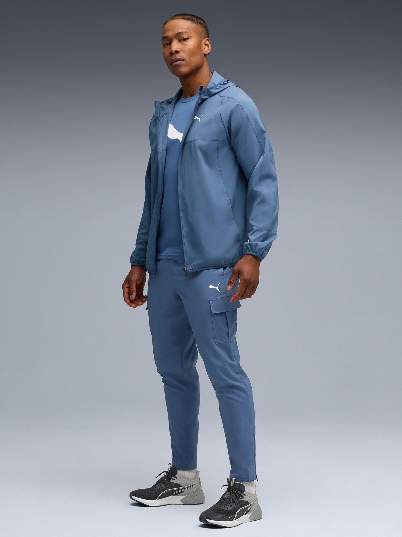 Image 3 of 5 of Puma Mens Training Tech Woven Cargo Pants - Blue