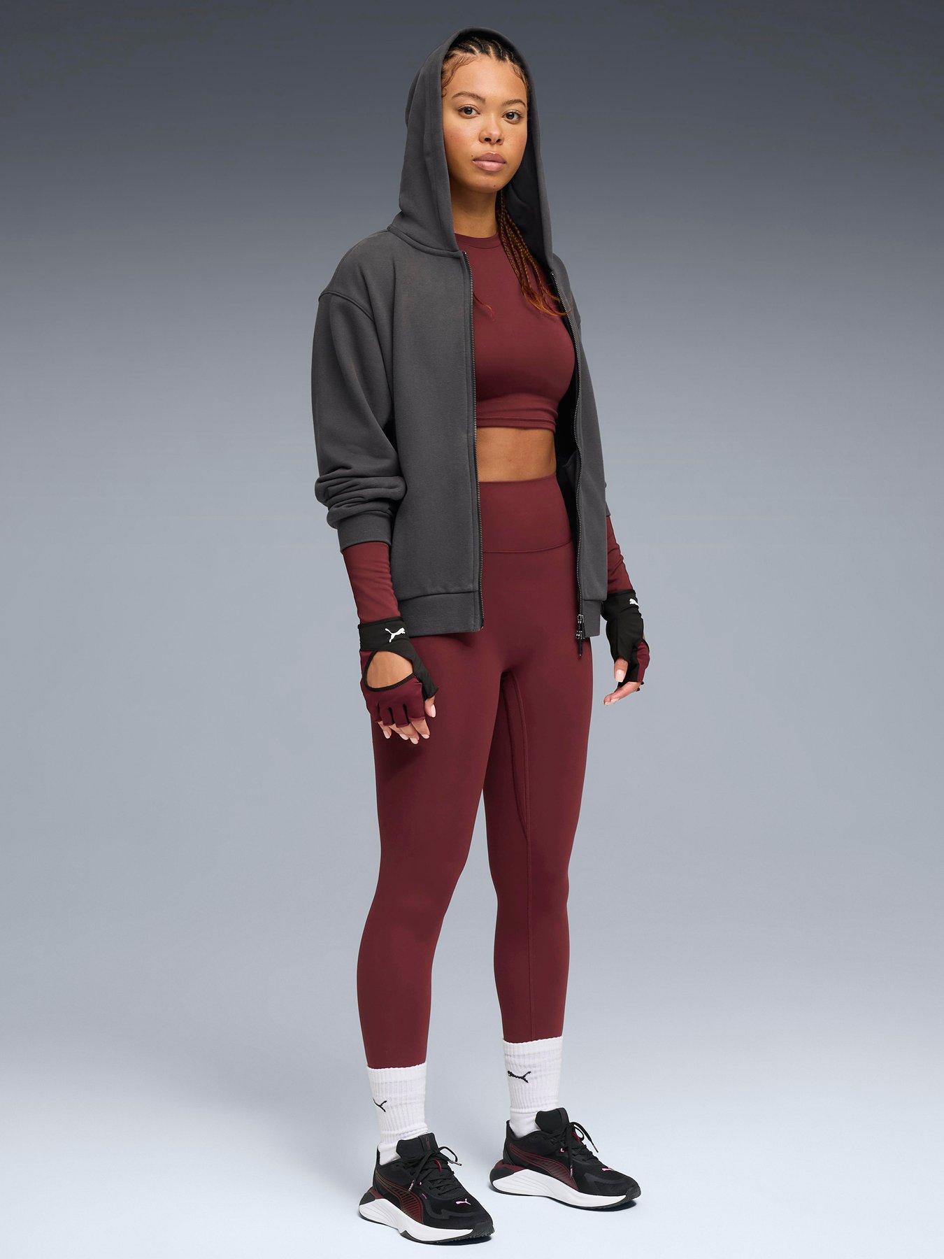 Image 3 of 5 of Puma Womens Training Shapeluxe 7/8 Tights - Burgundy