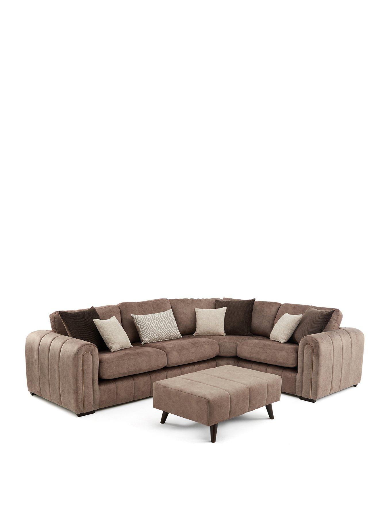 Image 2 of 7 of Very Home Amara Rh Double Arm Corner W Footstool