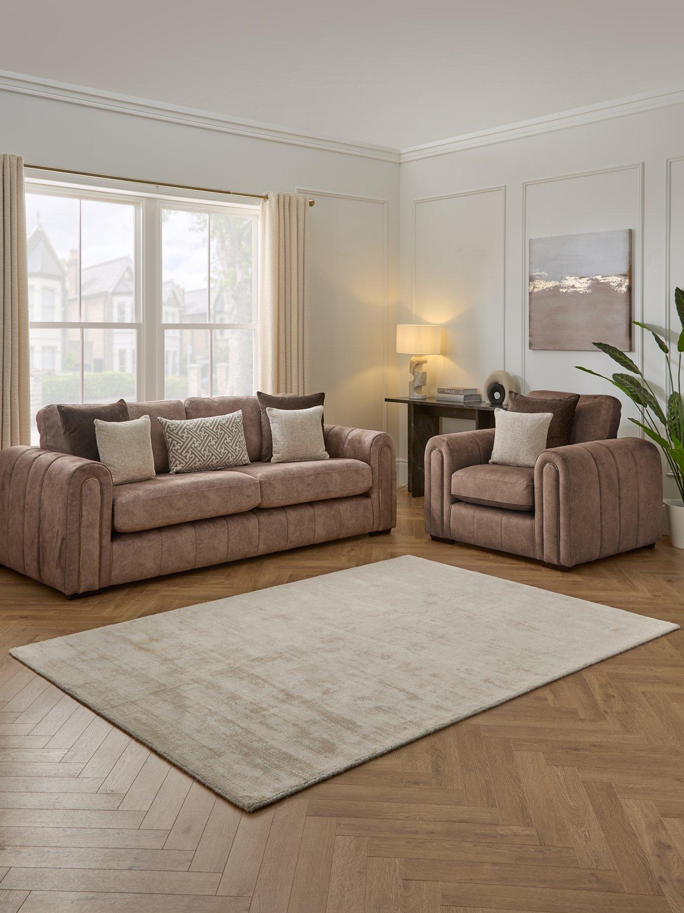 The Very Collection Amara 3 Seater Sofa + Armchair Set (Buy  &  SAVE!) - Made to Order in the UK