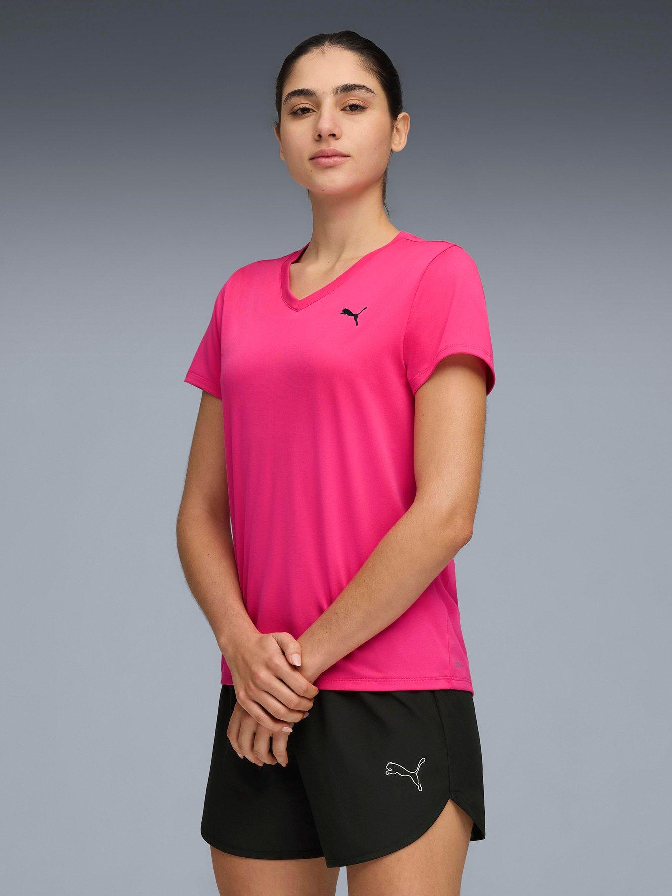 undefined Womens Training Essential Vneck Tee - Pink