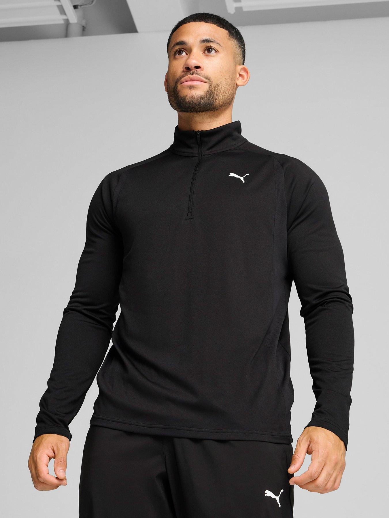  image of puma-mens-training-tech-fabric-mix-14-zip-black