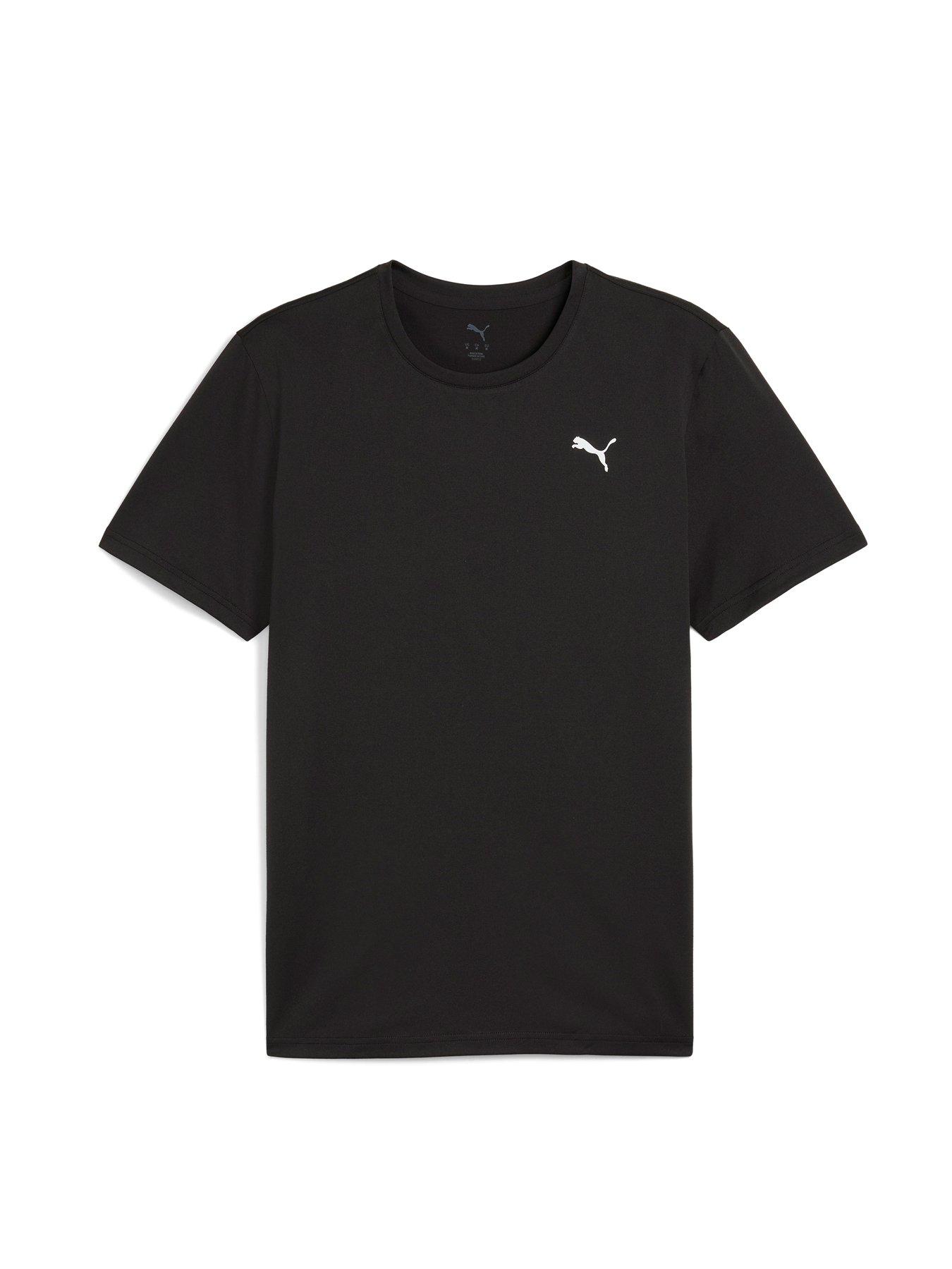 Image 1 of 4 of Puma Mens Training Essentials Solid Cat T-Shirt- Black