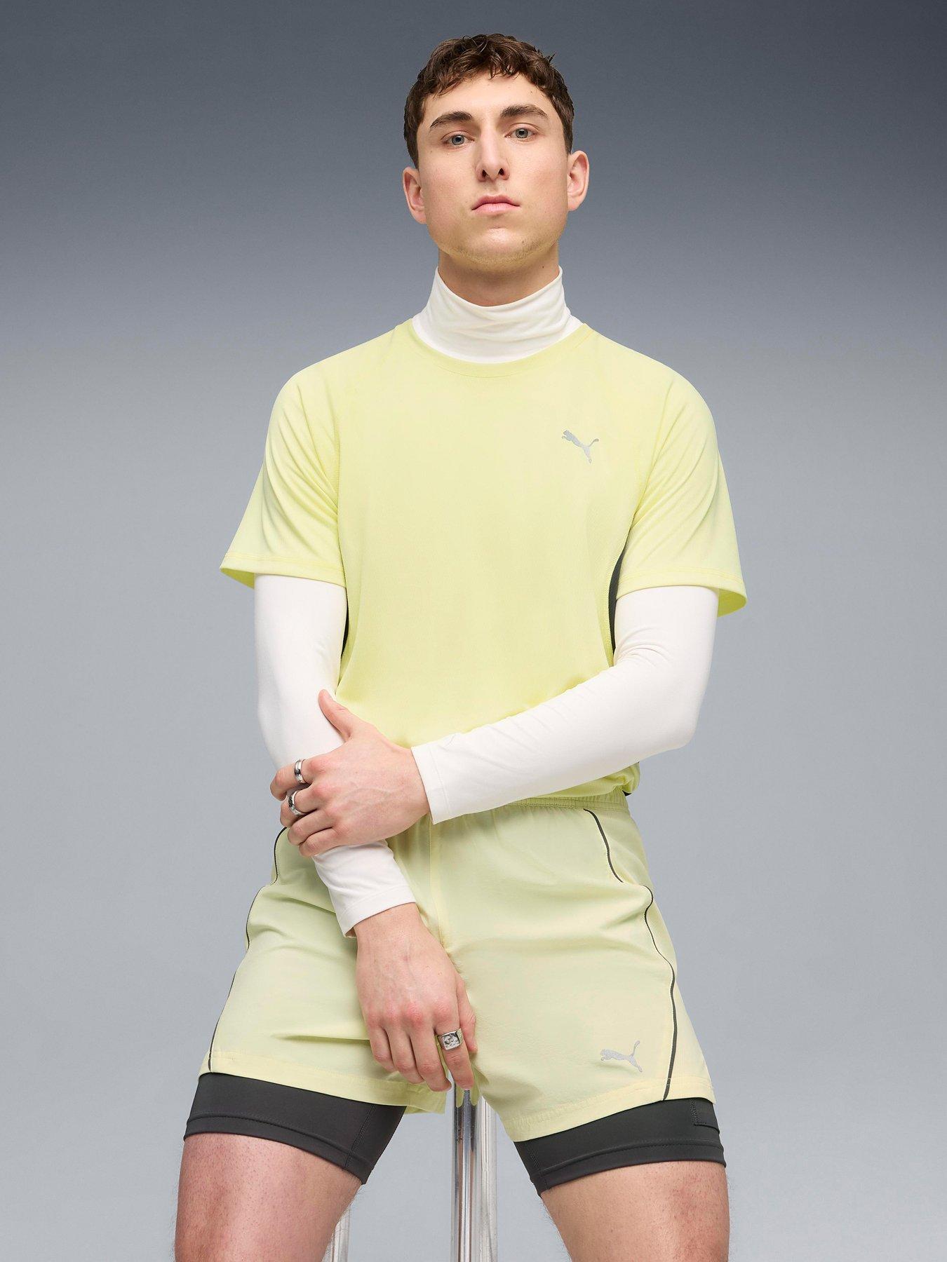 Image 1 of 5 of Puma Mens Running Velocity T-Shirt - Yellow