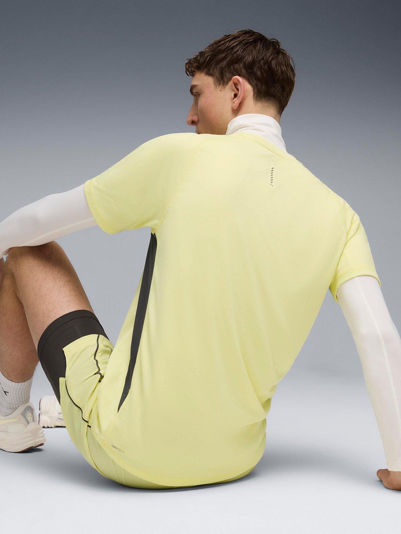 Image 2 of 5 of Puma Mens Running Velocity T-Shirt - Yellow