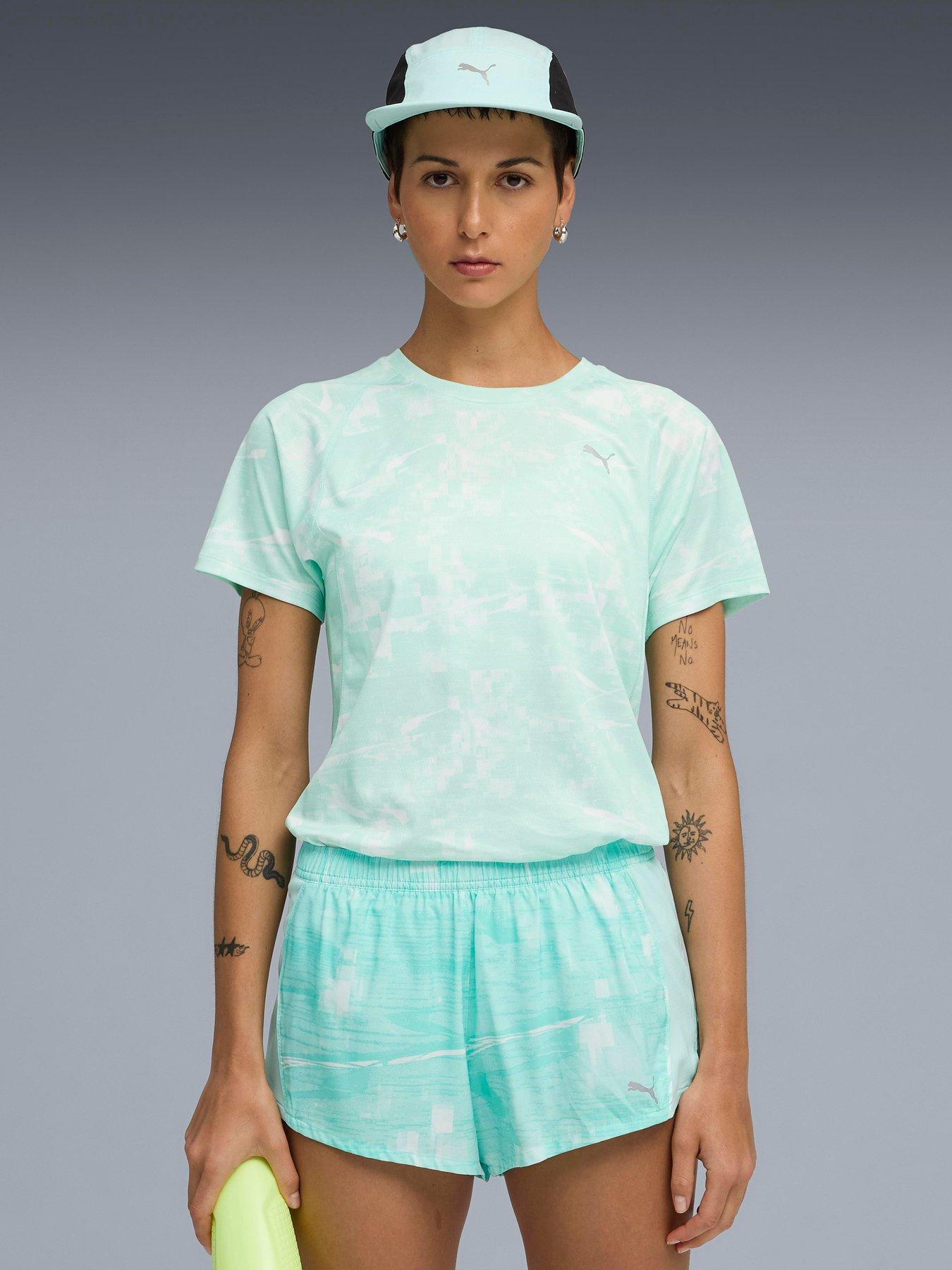 Puma Womens Running Velocity Printed T-Shirt - Green