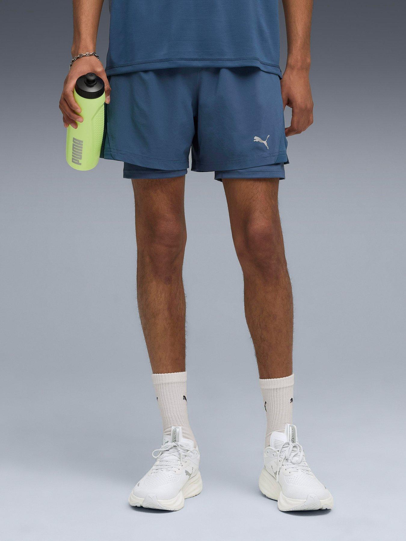 undefined Mens Running Velocity 2In1 Shorts - Blue