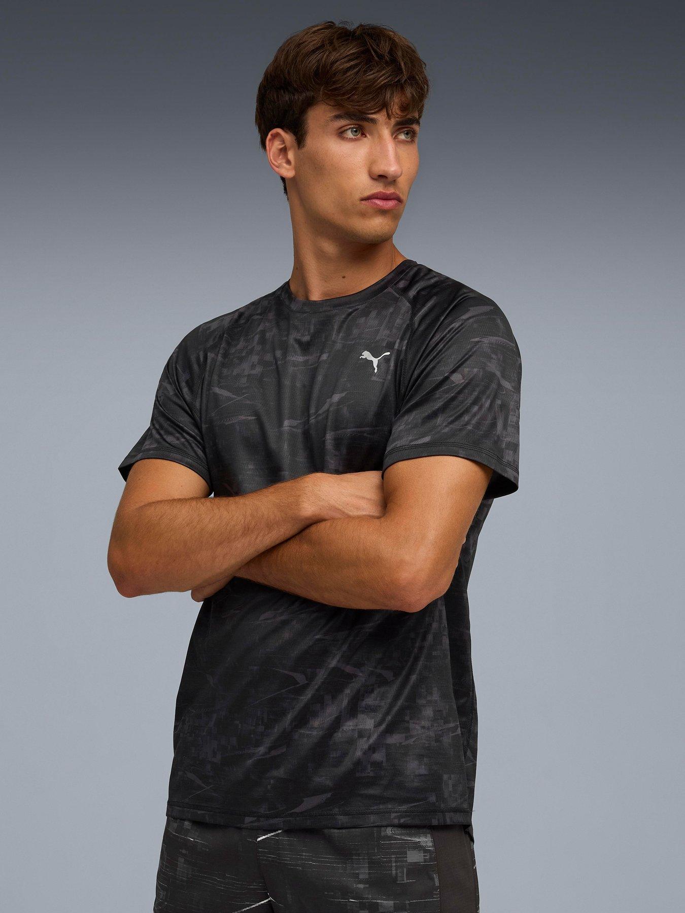 Image 1 of 6 of Puma Mens Running Velocity Printed T-Shirt - Black