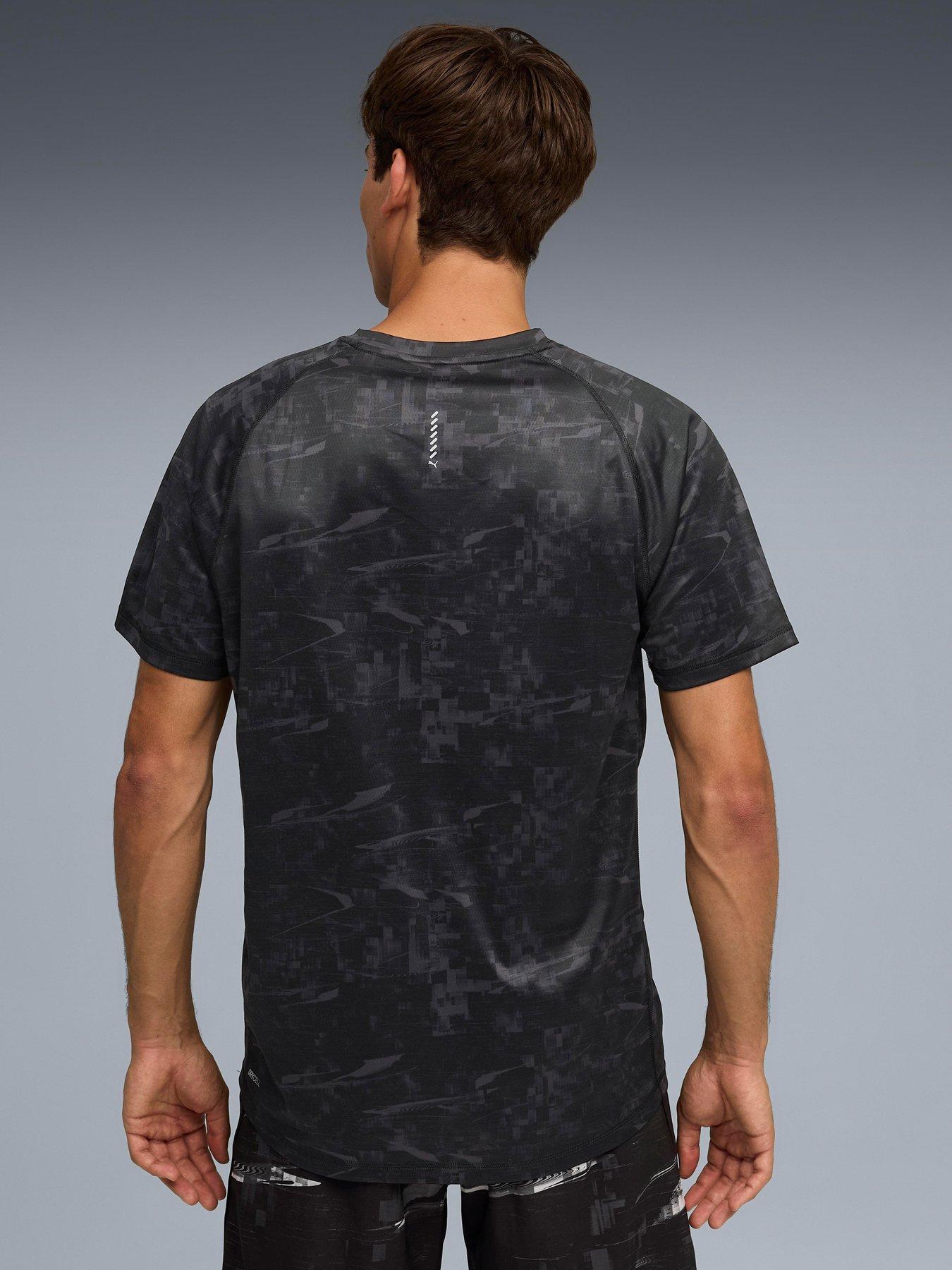 Image 2 of 6 of Puma Mens Running Velocity Printed T-Shirt - Black