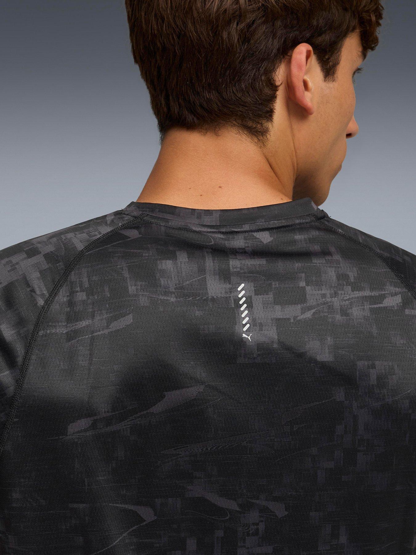 Image 4 of 6 of Puma Mens Running Velocity Printed T-Shirt - Black