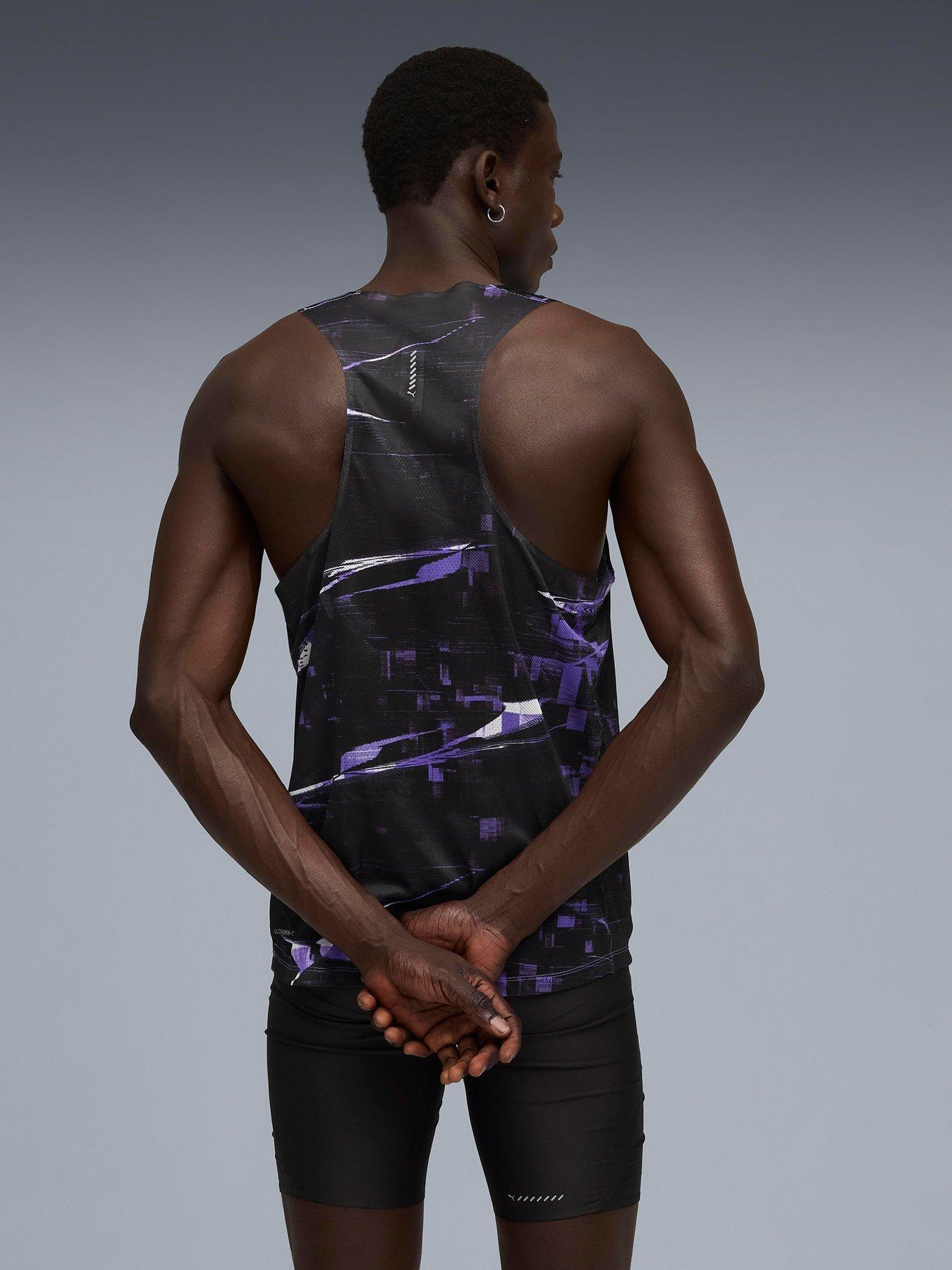 Image 2 of 5 of Puma Mens Running Raceday Ultraspun Printed Singlet - Purple