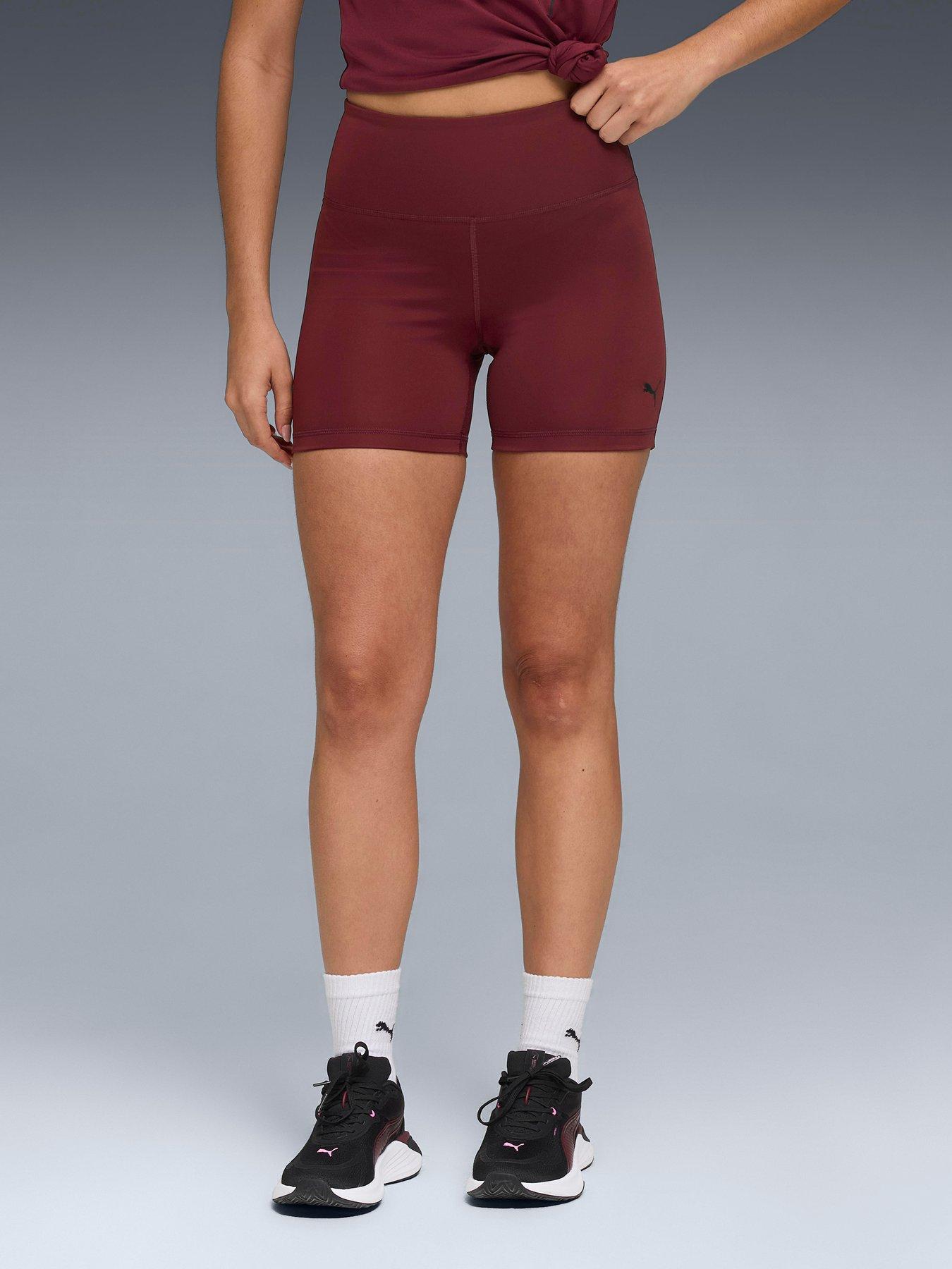 Image 1 of 5 of Puma Womens Training Essential Hight Waist 5Nch Short Tights - Burgundy