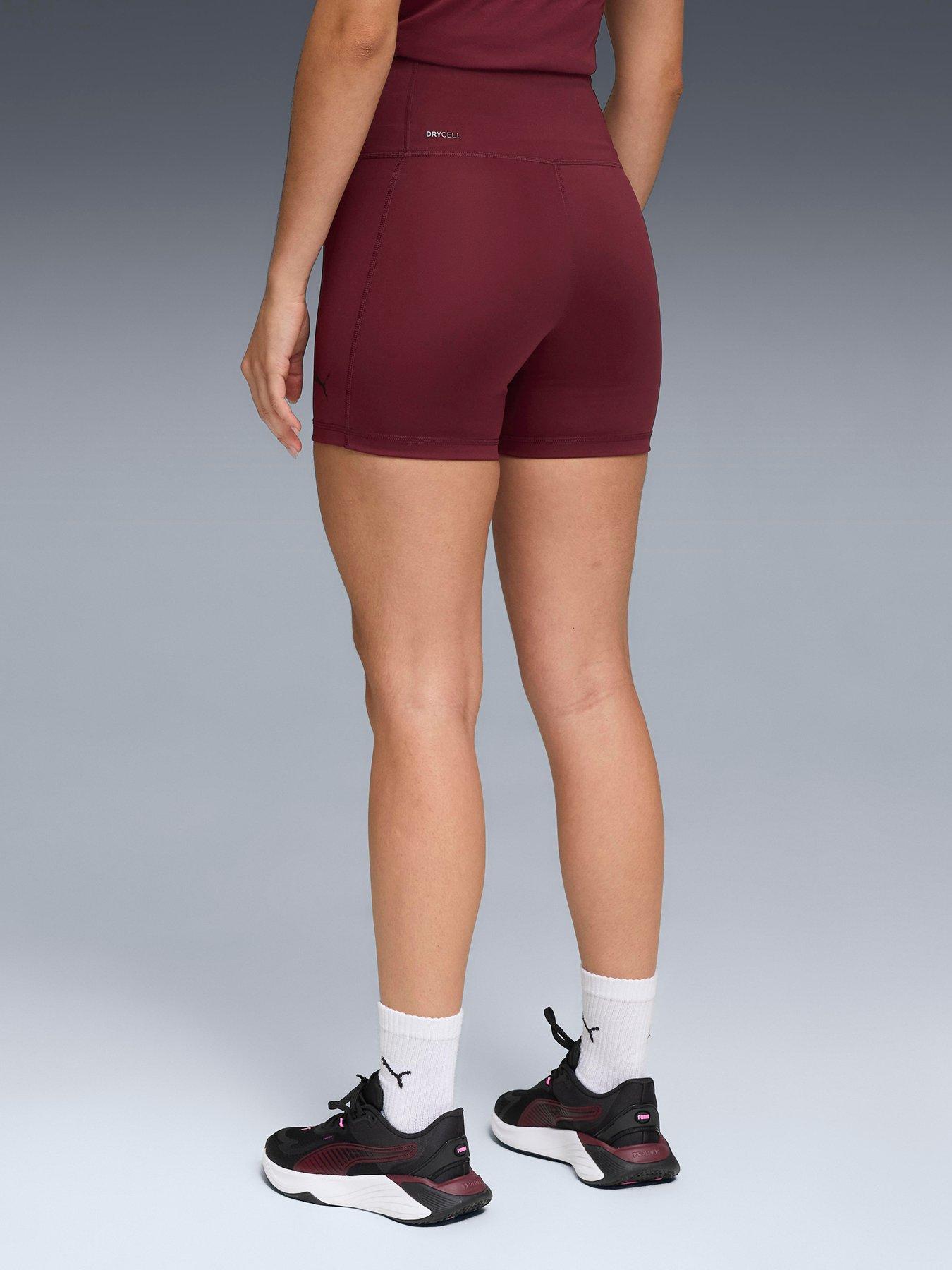 Image 2 of 5 of Puma Womens Training Essential Hight Waist 5Nch Short Tights - Burgundy