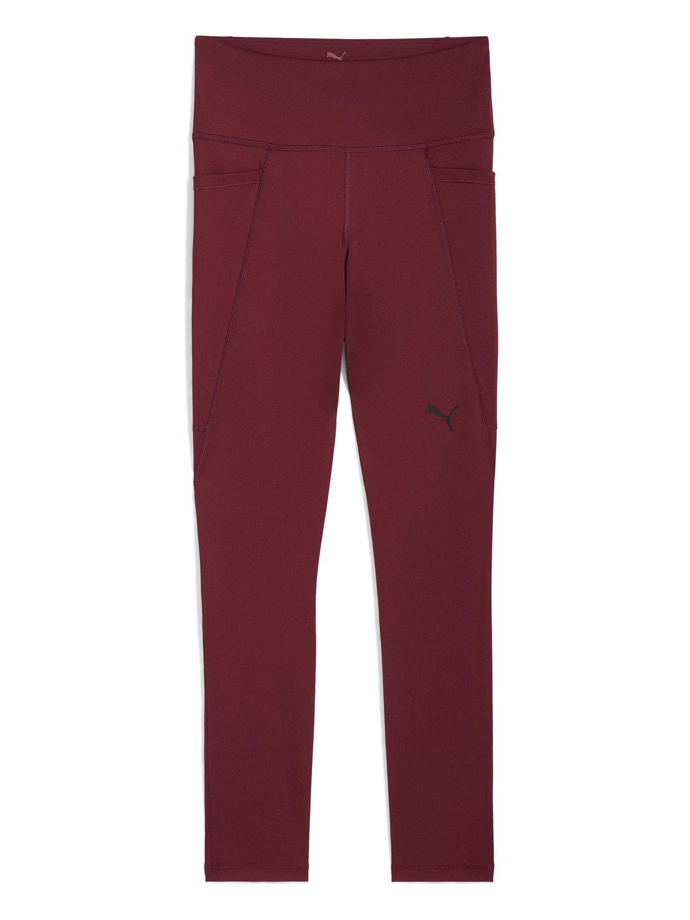 Image 1 of 1 of Puma Womens Training Essential High Waist 7/8 Tights - Burgundy