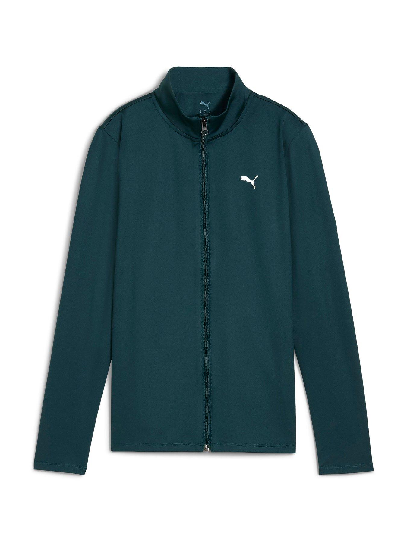  image of puma-womens-training-strong-full-zip-jacket-green