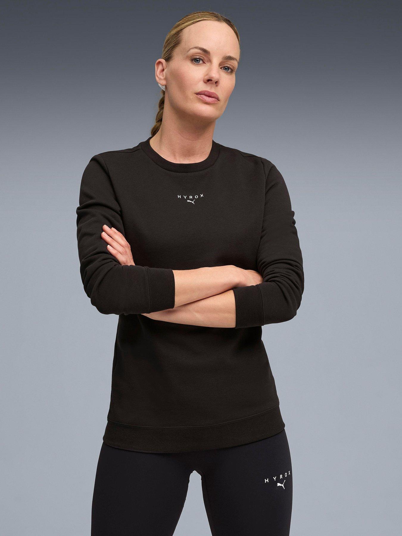 undefined Womens Puma X Hyrox Heavyweight Crew Sweat - Black