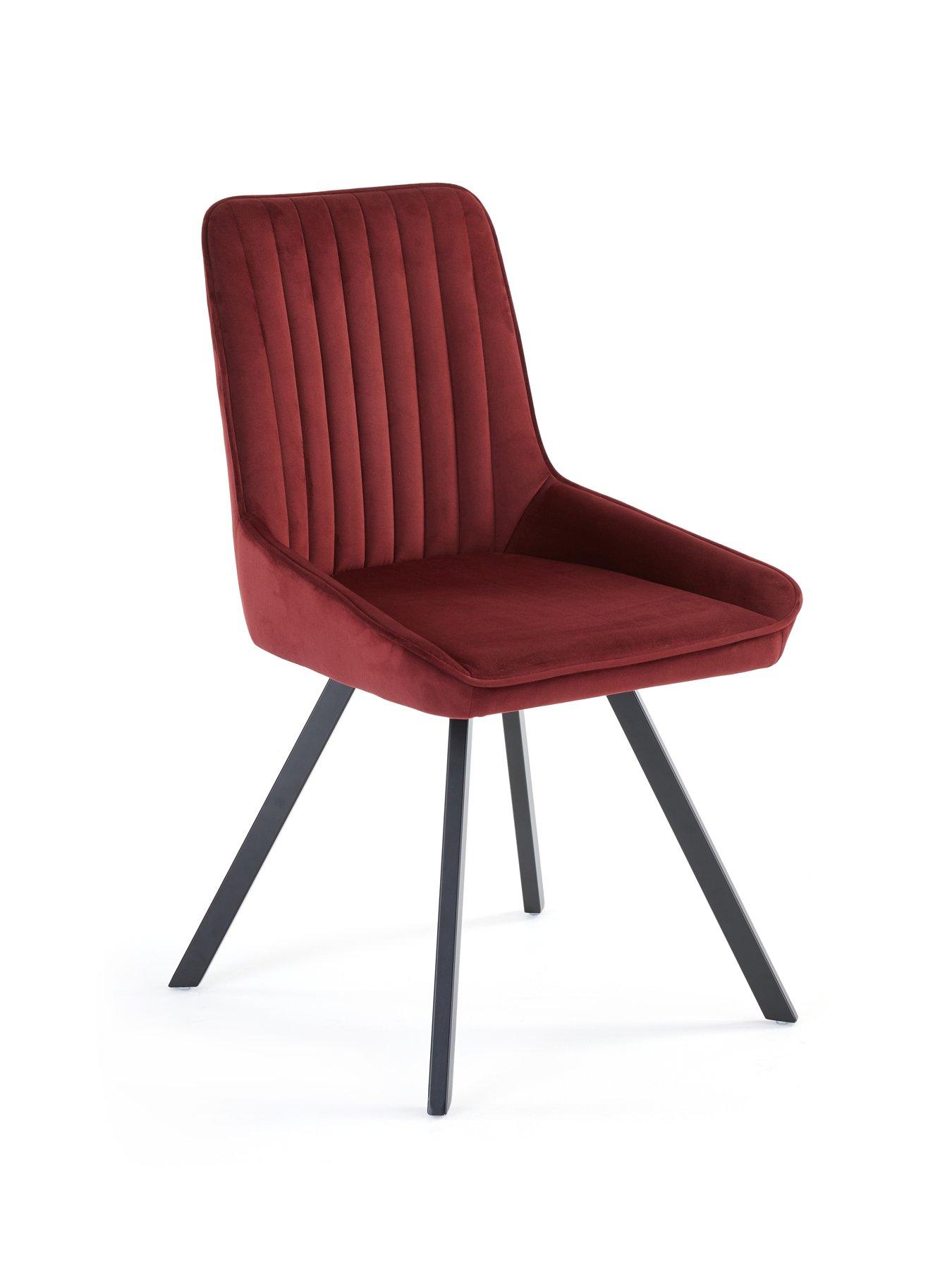 Image 5 of 6 of Very Home Marlow 130cm Round Dining Table & 6 Marlow Burgundy Chairs