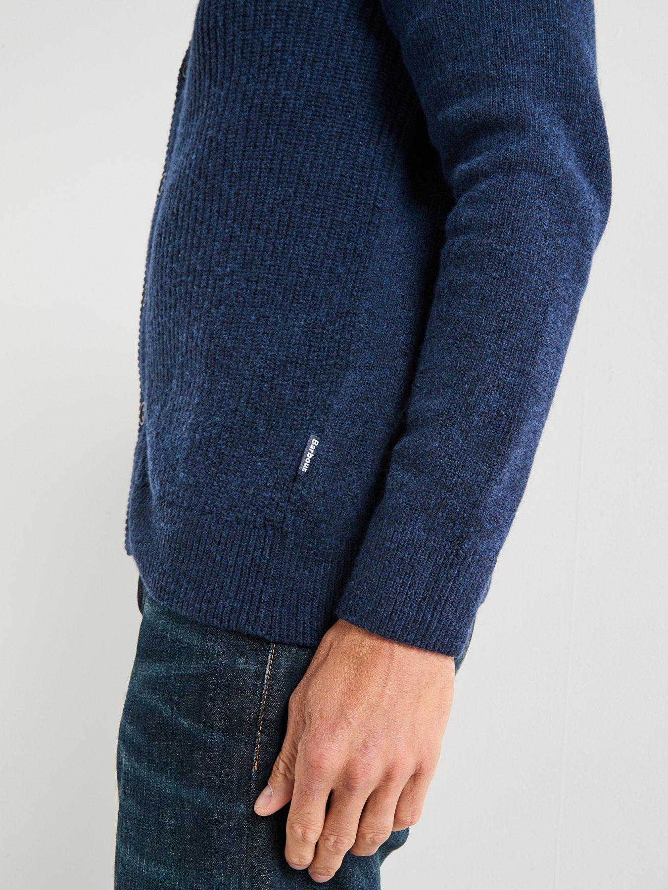 Image 4 of 6 of Barbour Mainland Knitted Cardigan- Navy