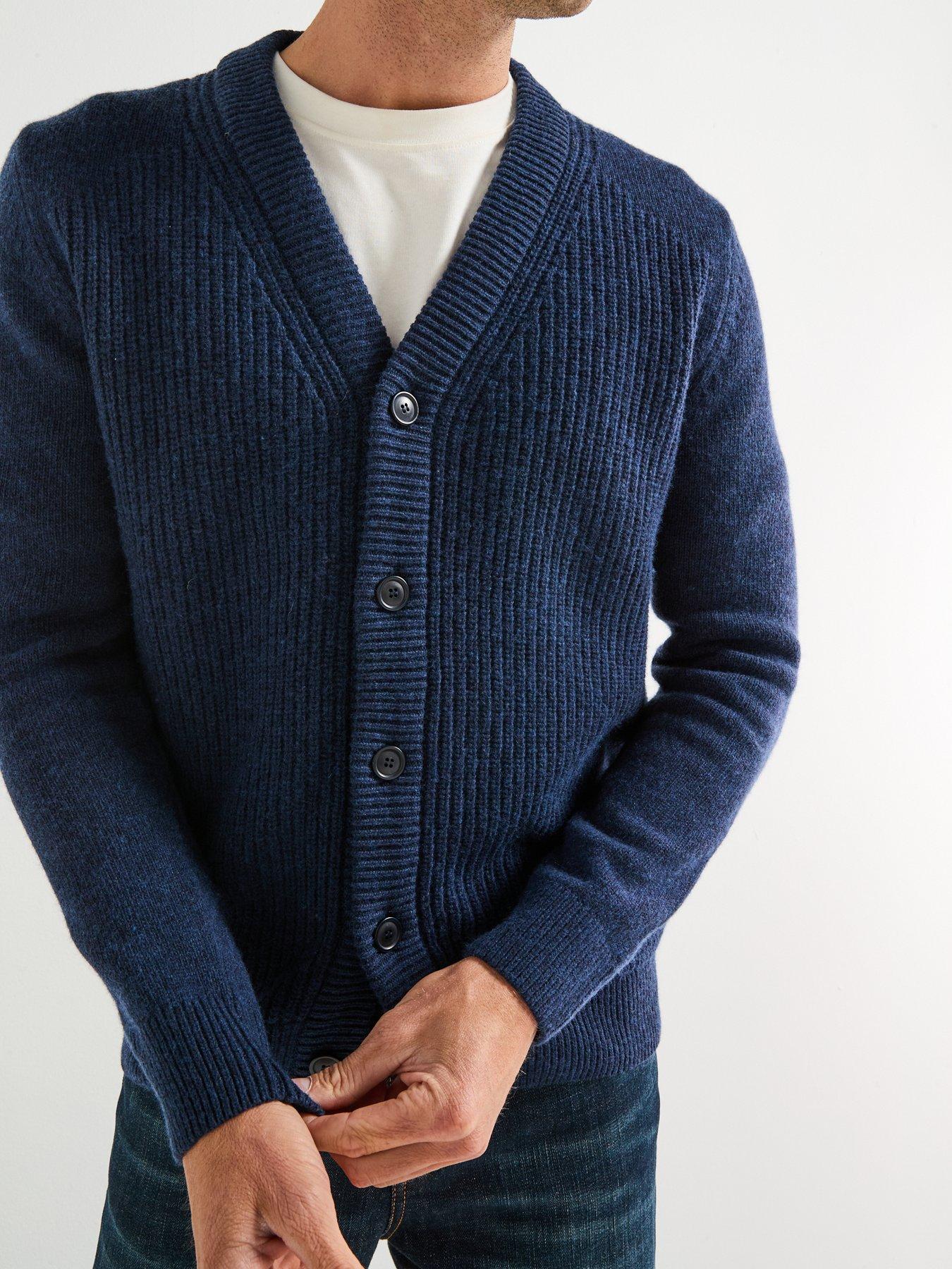  image of barbour-mainland-knitted-cardigan--navy