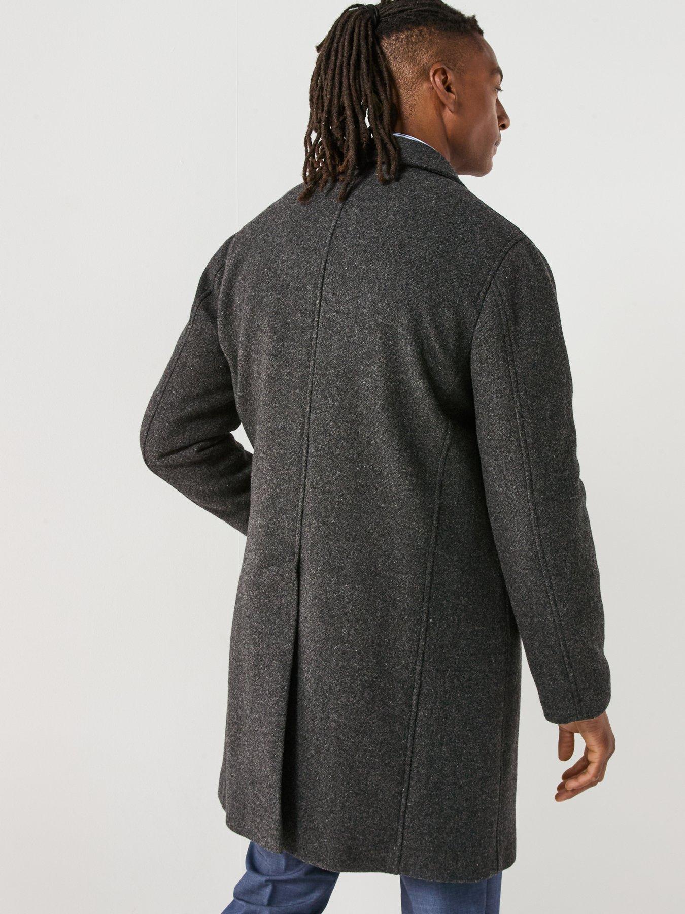 Image 2 of 6 of Barbour Kirkbridge Wool Overcoat- Dark Grey