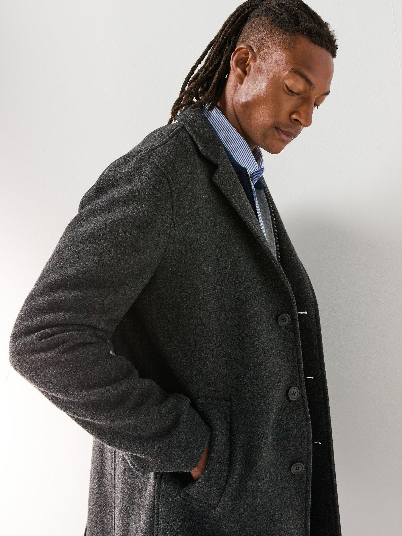 Image 5 of 6 of Barbour Kirkbridge Wool Overcoat- Dark Grey