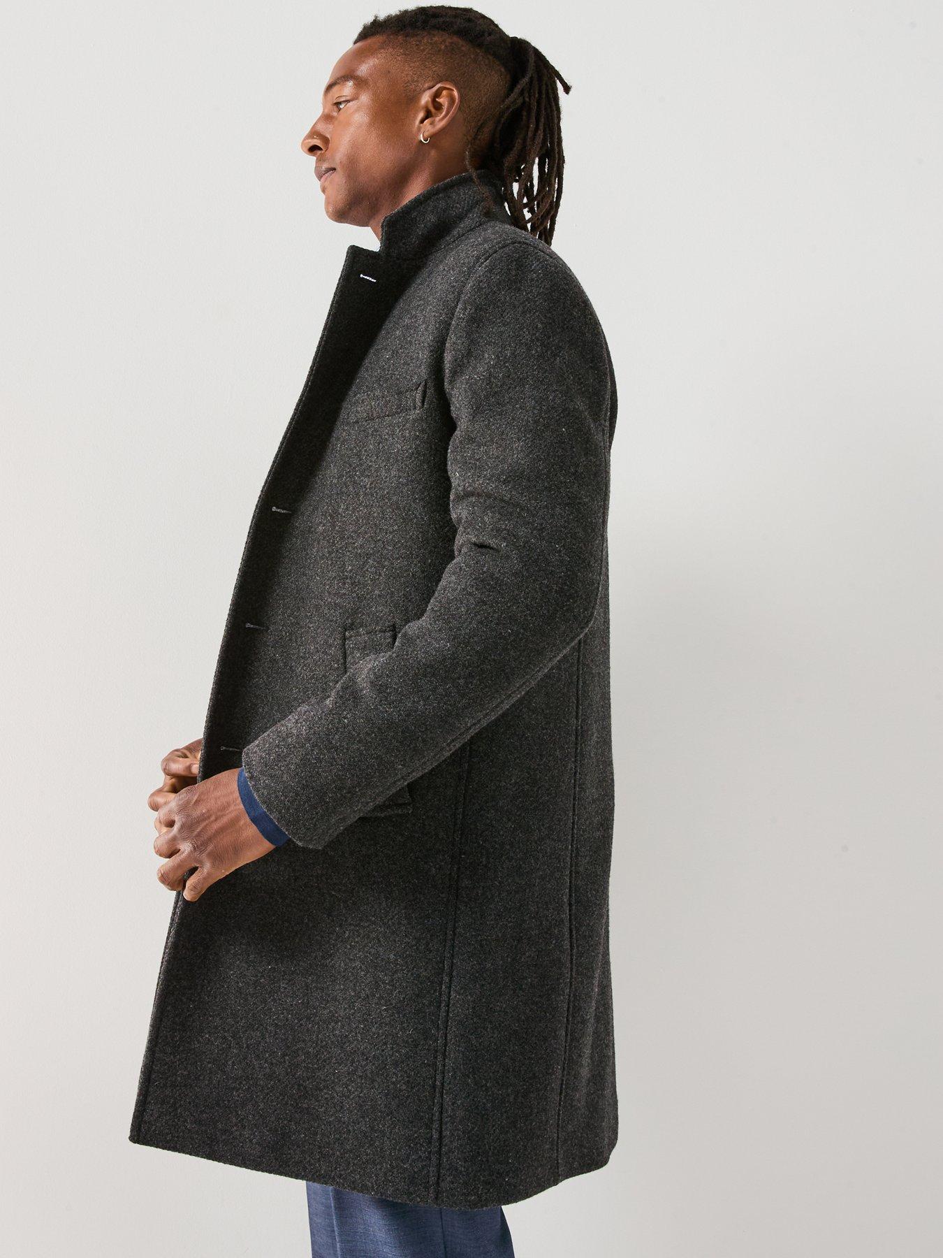 Image 6 of 6 of Barbour Kirkbridge Wool Overcoat- Dark Grey