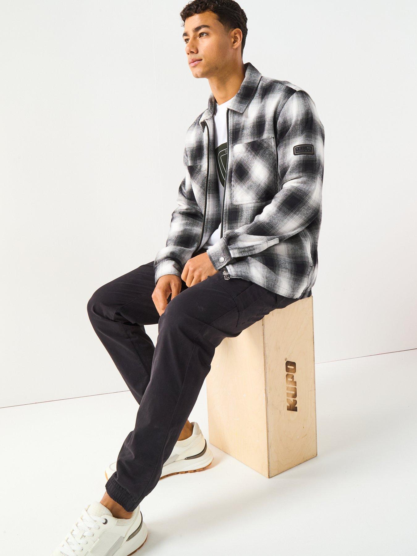  image of barbour-international-carlisle-ombre-overshirt--black