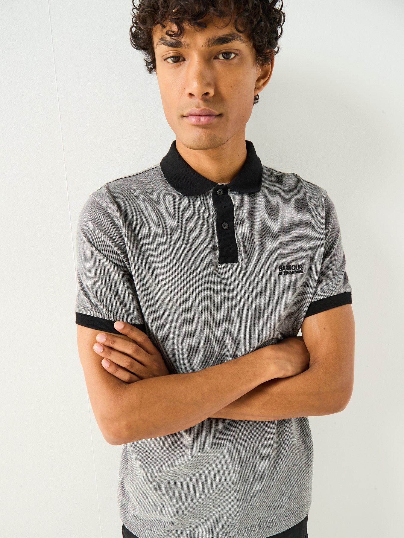 Image 4 of 6 of Barbour International Morley Oxford Polo Shirt- Black