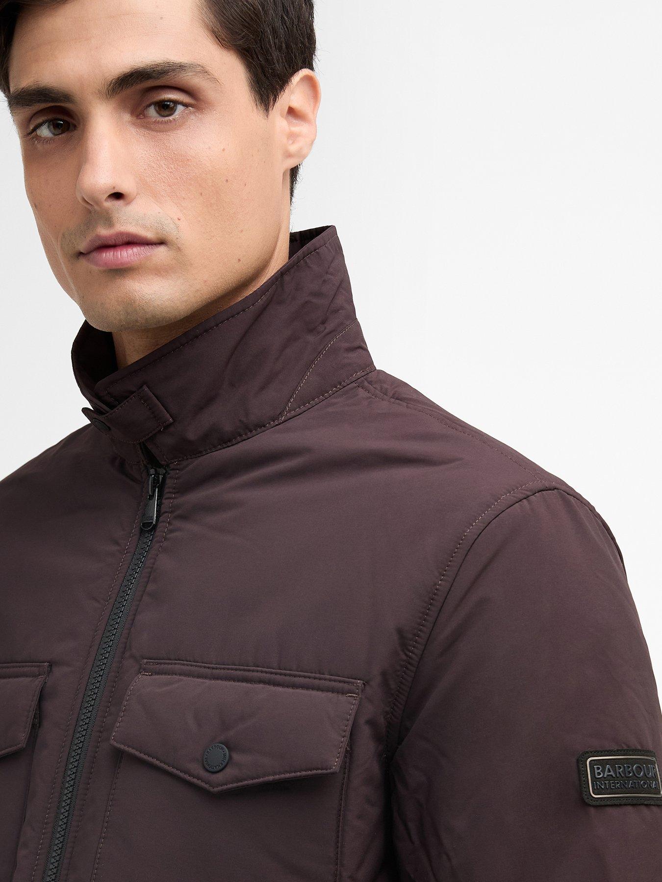 Image 4 of 4 of Barbour International Distill Wadded Jacket- Dark Red