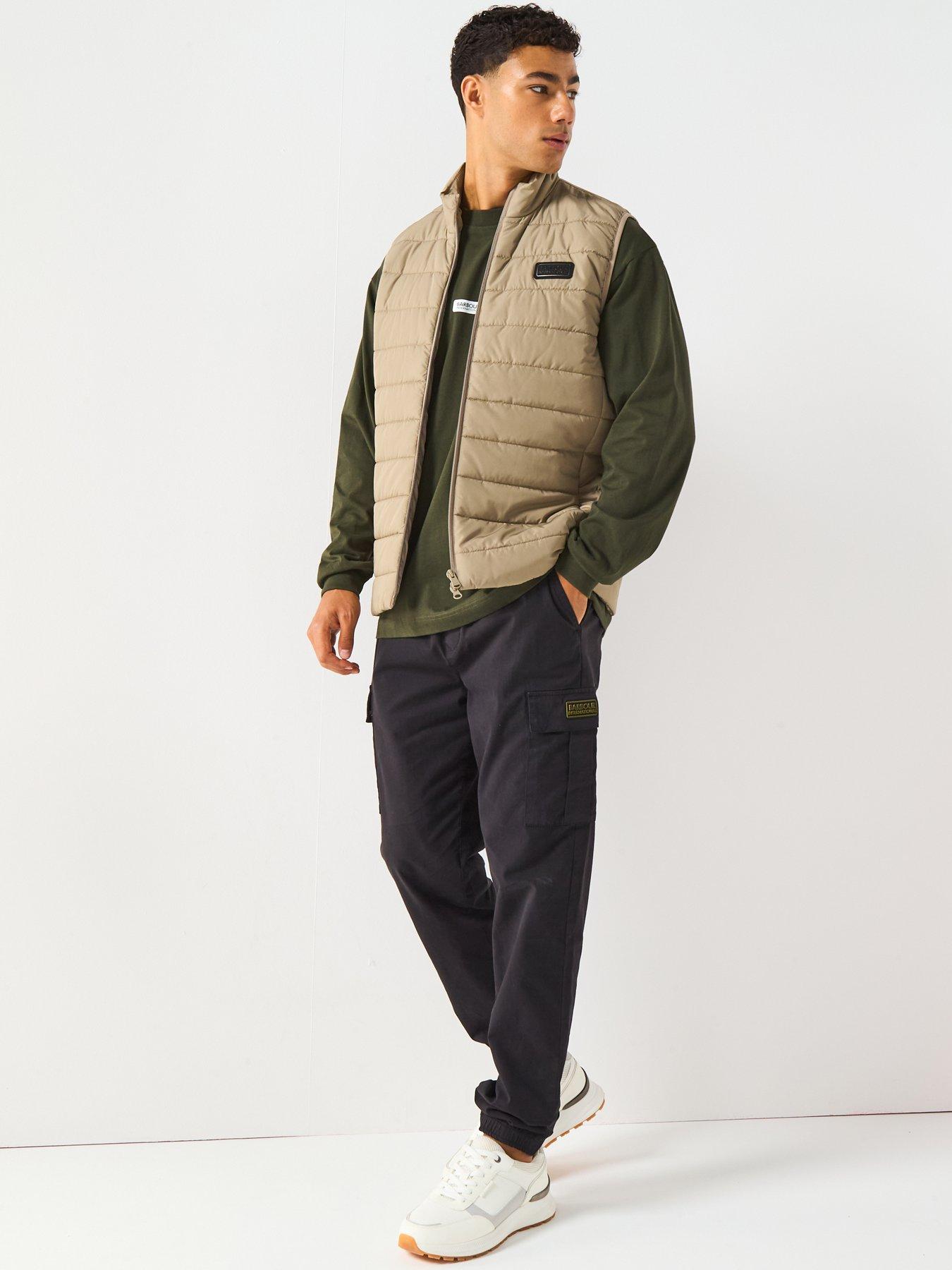 Image 3 of 4 of Barbour International Aldon Baffle Slim Fit Quilted Gilet - Beige