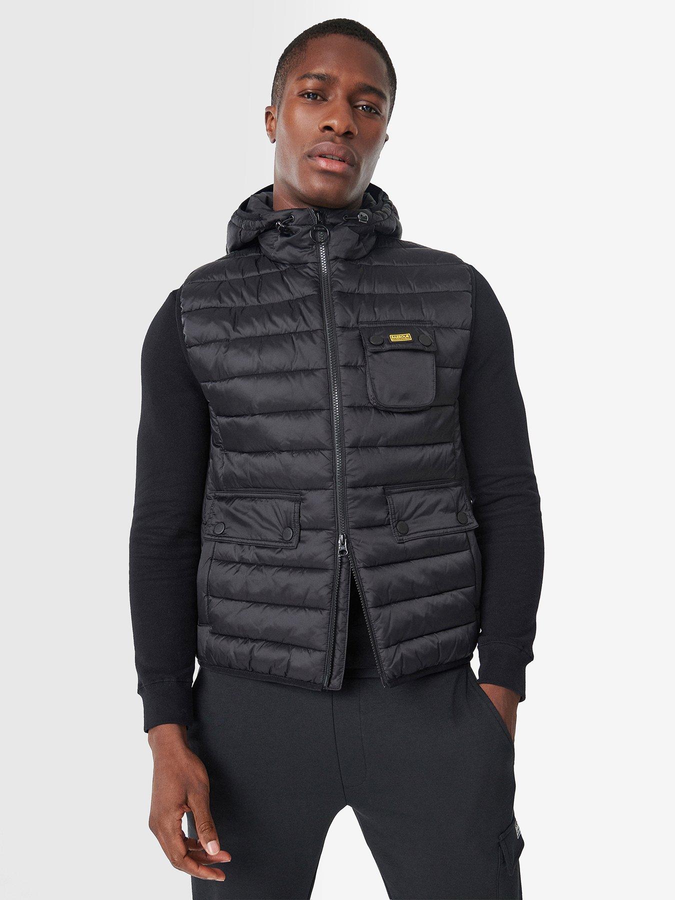 undefined Ouston Hooded Puffer Gilet- Black