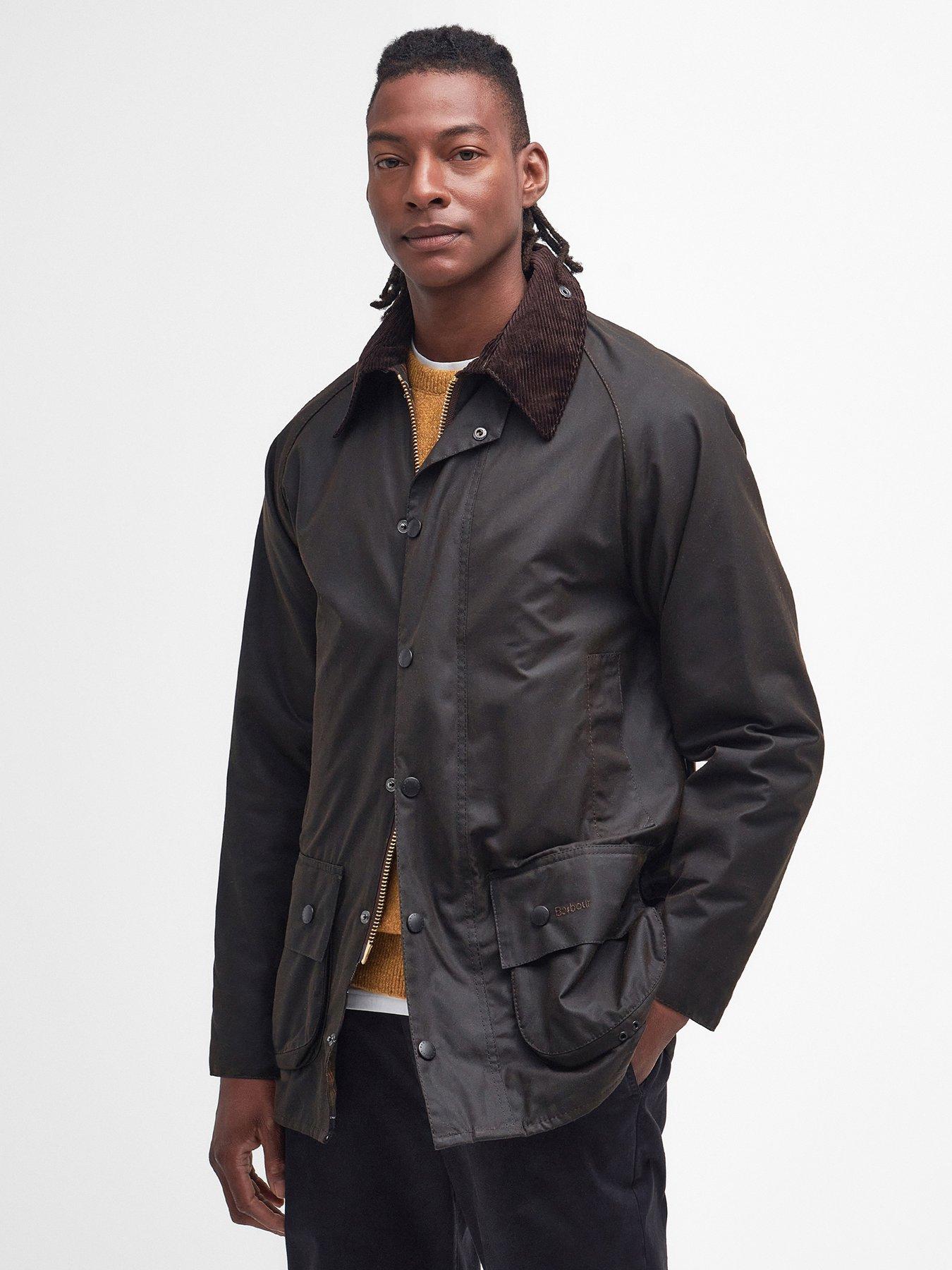 front image of barbour-classic-beaufort-wax-jacket-brown