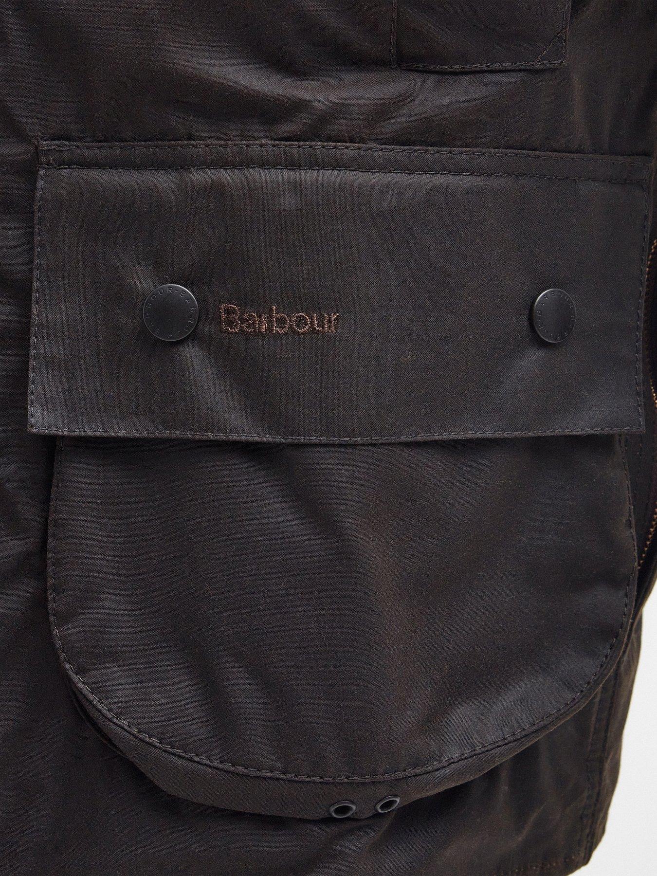 image of barbour-classic-beaufort-wax-jacket-dark-green