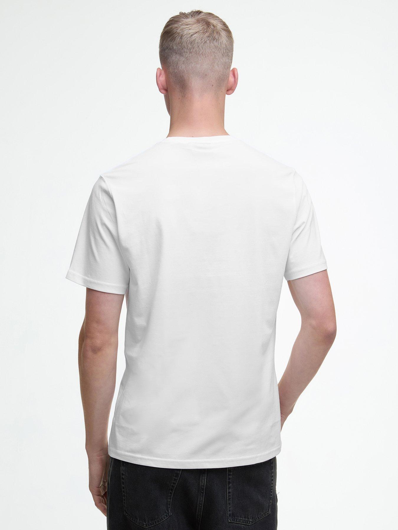 Image 2 of 6 of Barbour International Large Logo Short Sleeve T-Shirt- White
