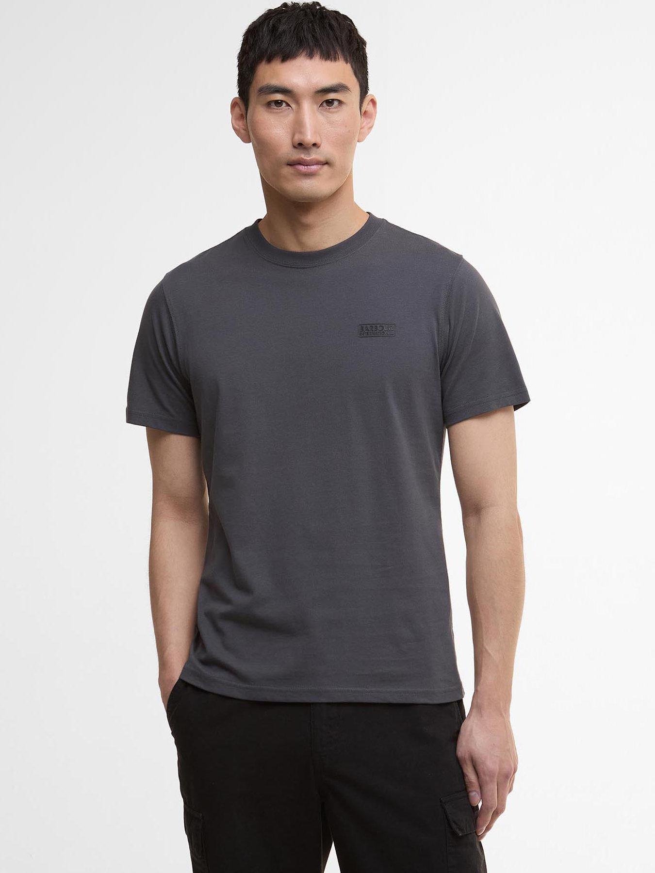 Image 1 of 6 of Barbour International Small Logo Short Sleeve T-Shirt- Grey