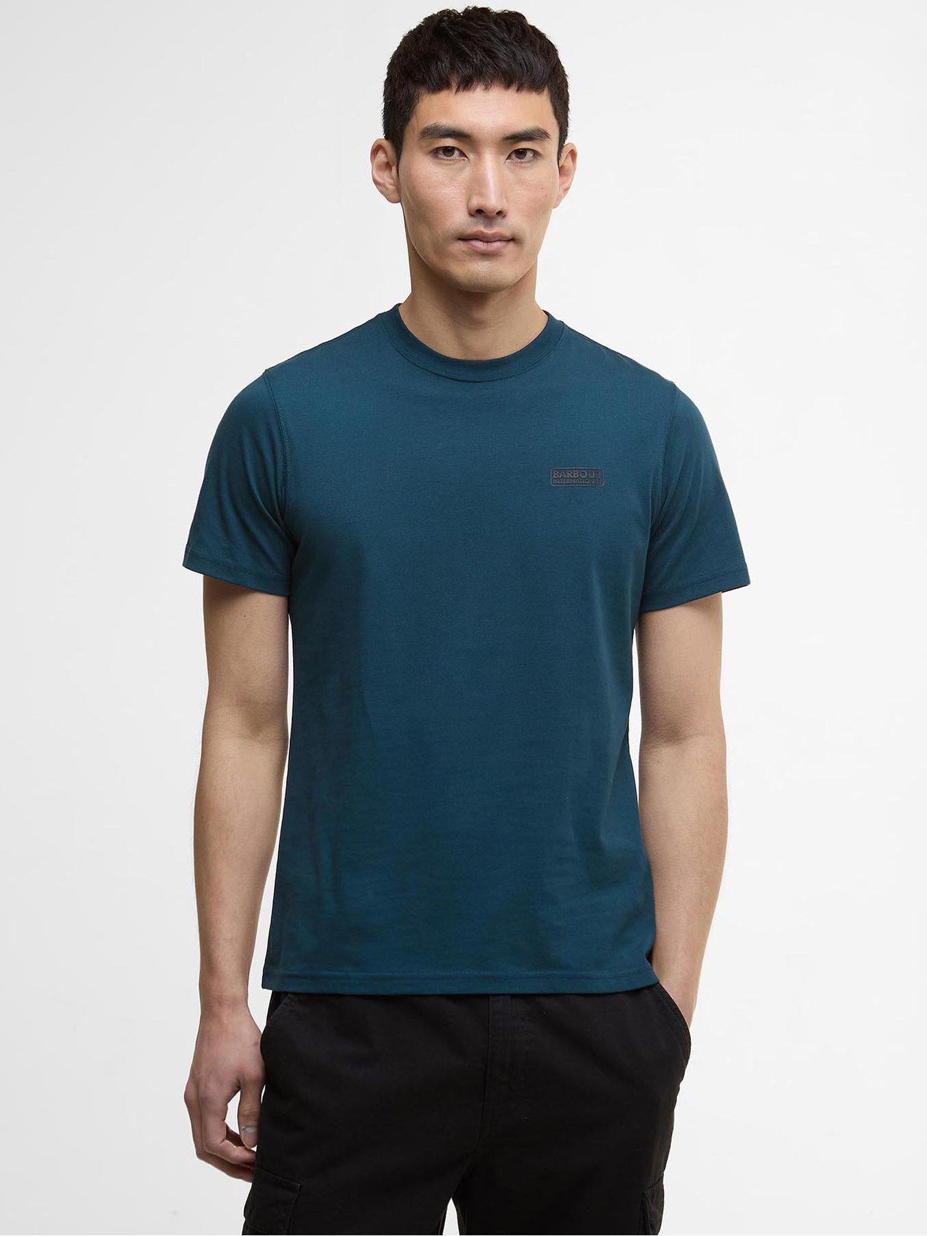 Image 1 of 6 of Barbour International Small Logo Short Sleeve T-Shirt- Dark Green