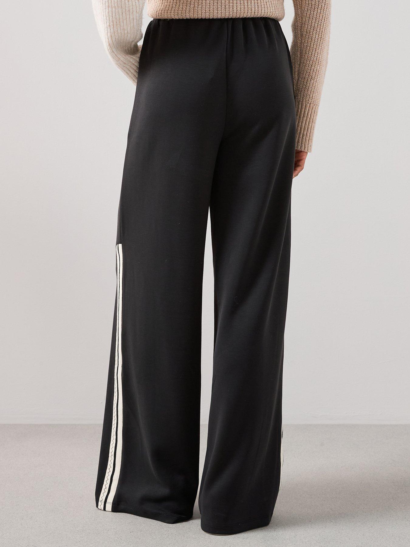 Image 2 of 6 of The Very Collection Wide Leg Track Pants - Black