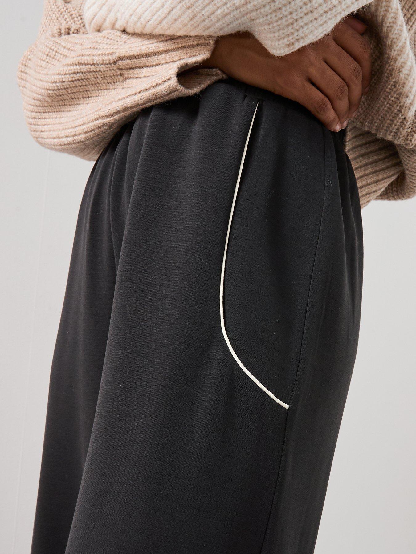 Image 5 of 6 of The Very Collection Wide Leg Track Pants - Black
