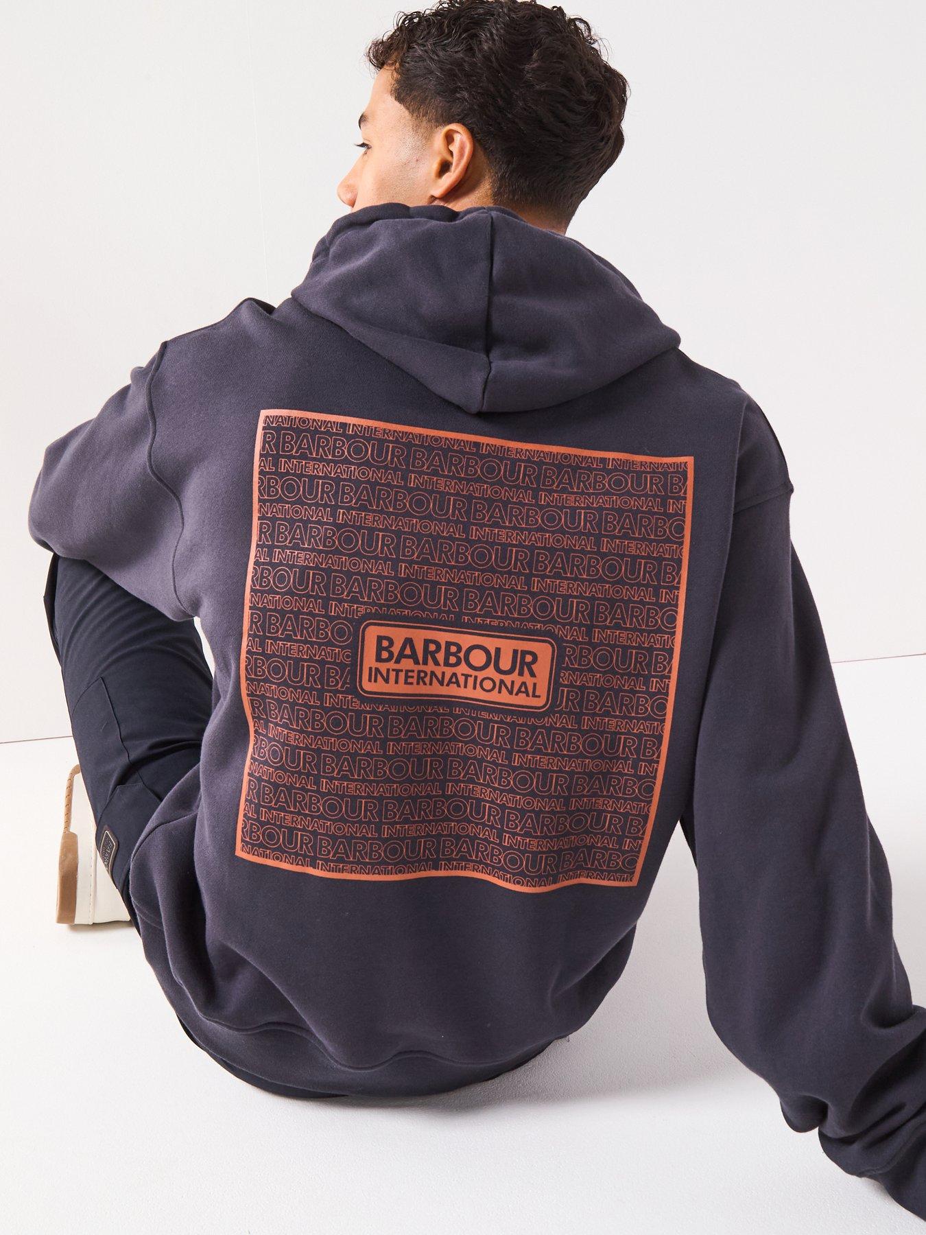 undefined Lever Graphic Oversized Fit Hoodie - Navy